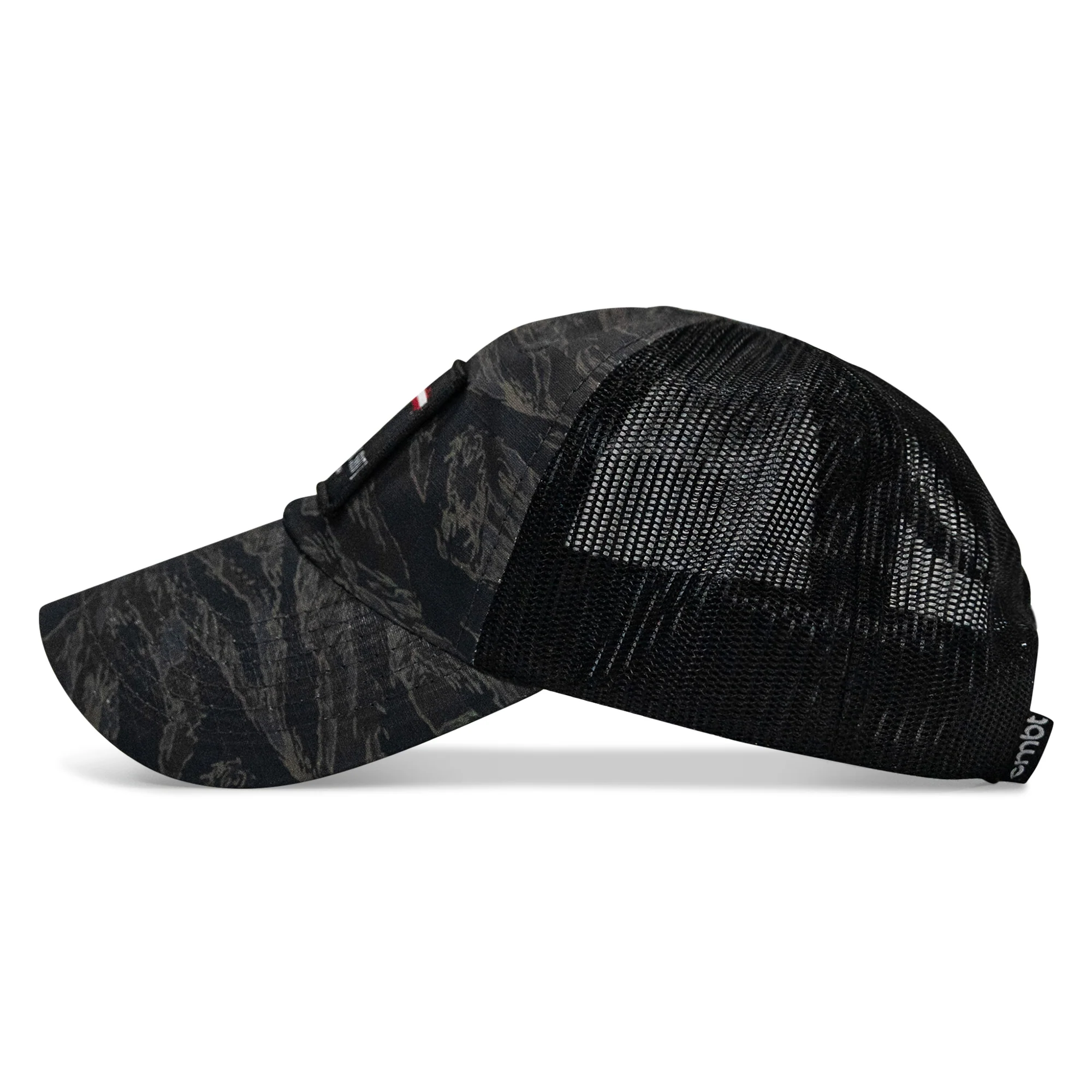 No Weak Shit American Flag Rifle Patch Tactical Ripstop Mesh Snapback Hat - Image 20