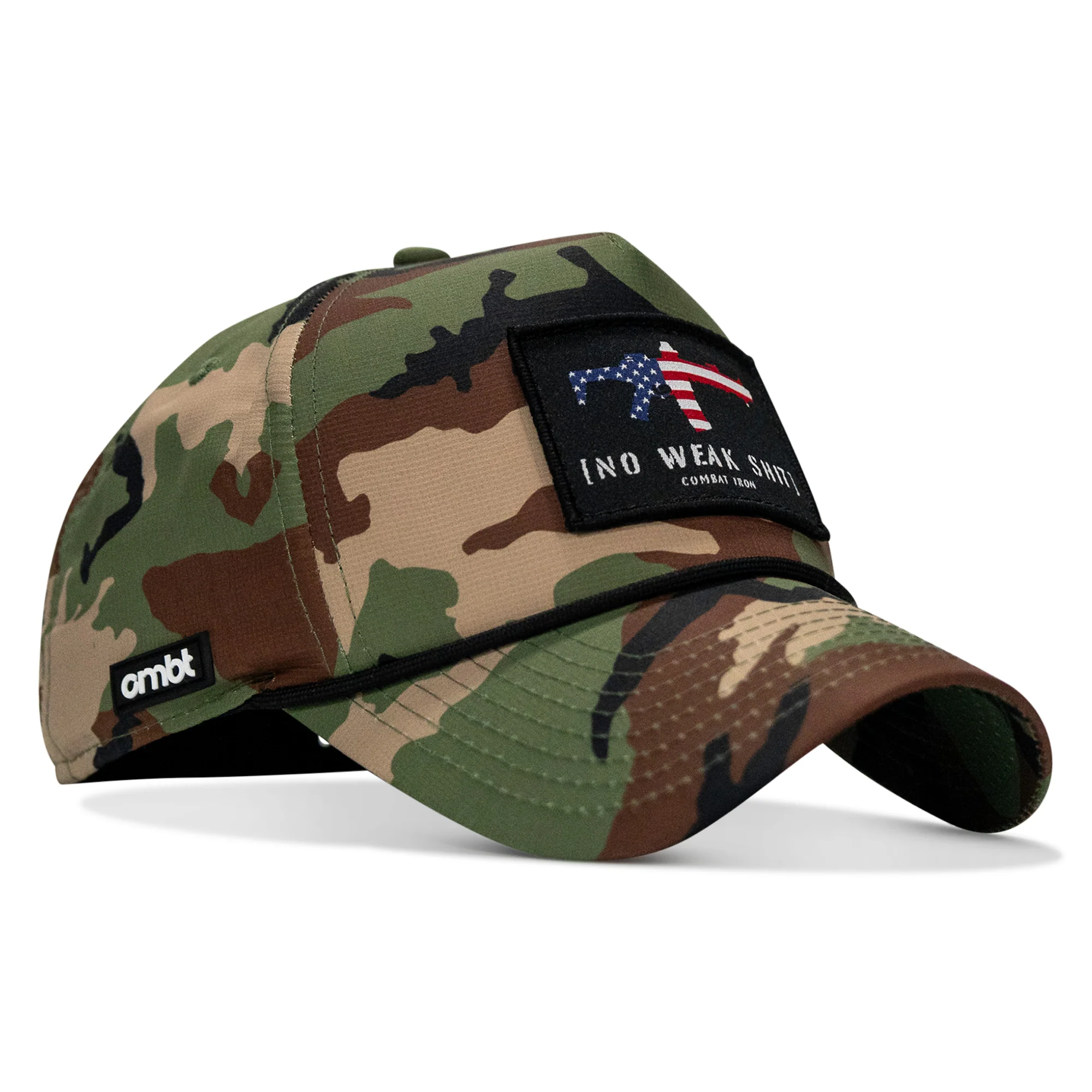 No Weak Shit American Flag Rifle Patch Waterproof Weekender Snapback - Image 3