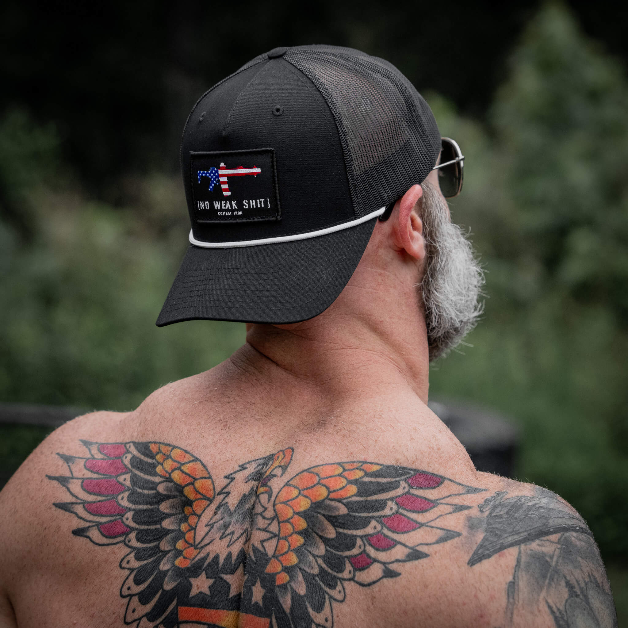 No Weak Shit Patch Rope Snapback Hat - Image 9