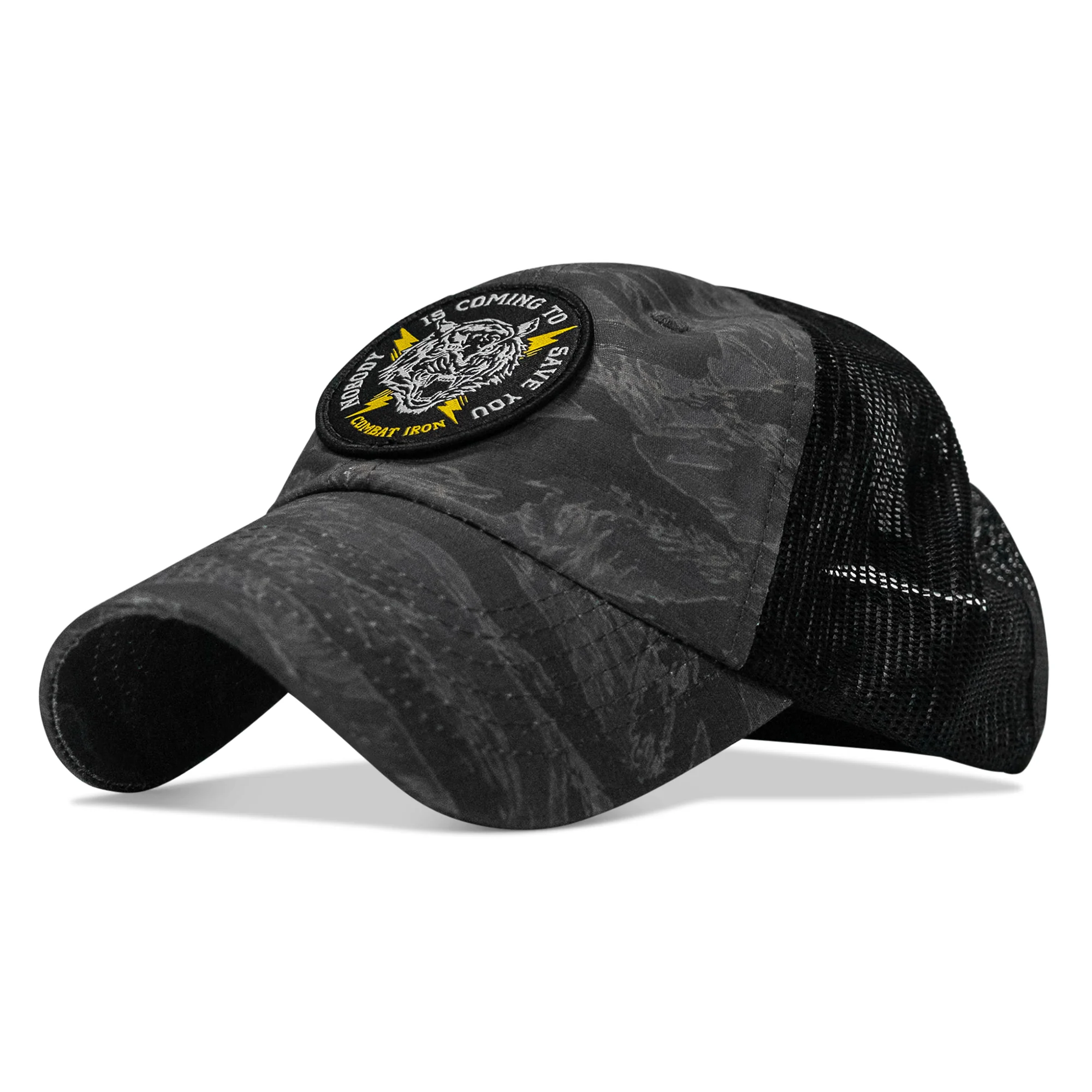 Nobody is Coming To Save You Patch Tactical Ripstop Mesh Snapback Hat - Image 8