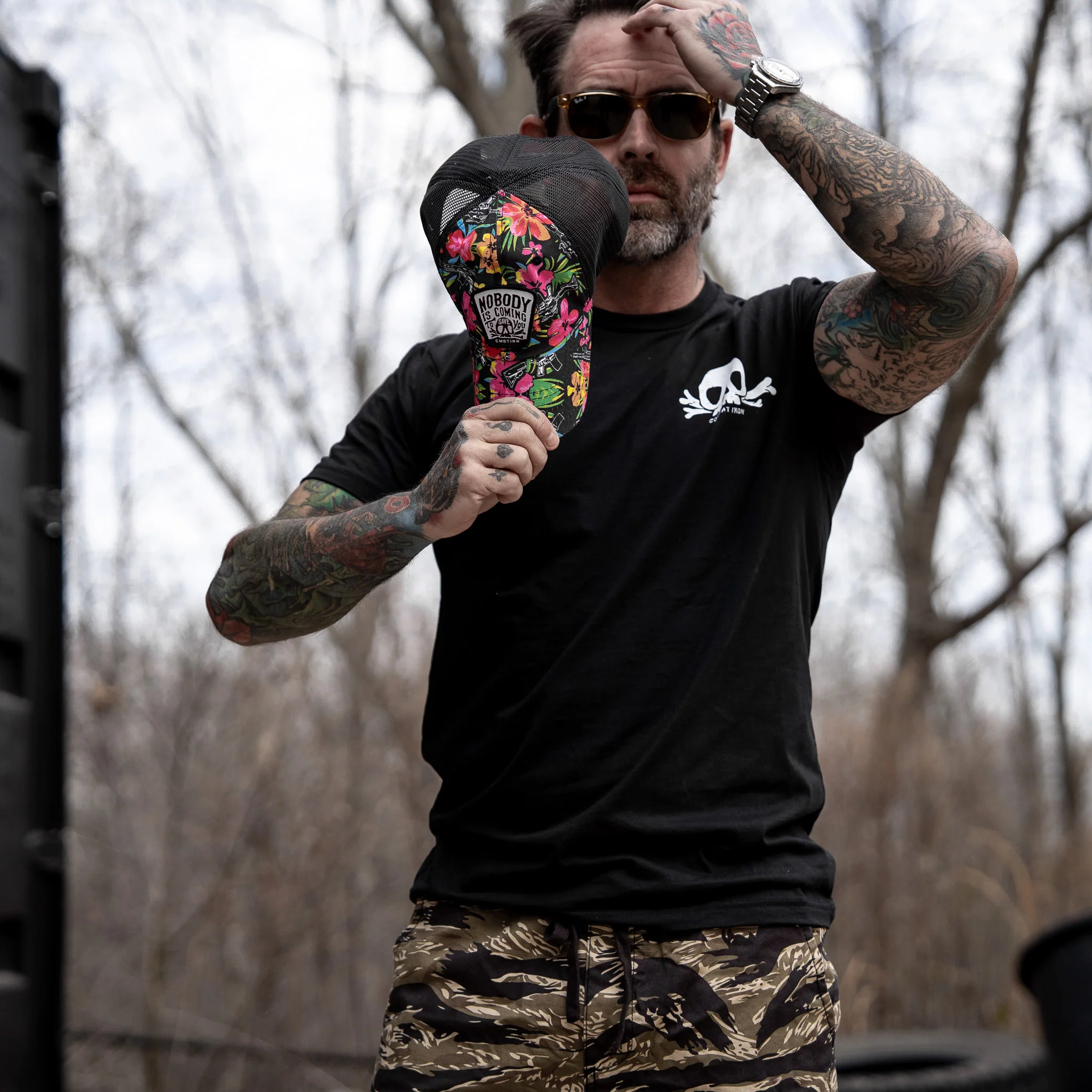 Nobody Is Coming To Save You Skull Patch Ripstop Snapback - Image 32