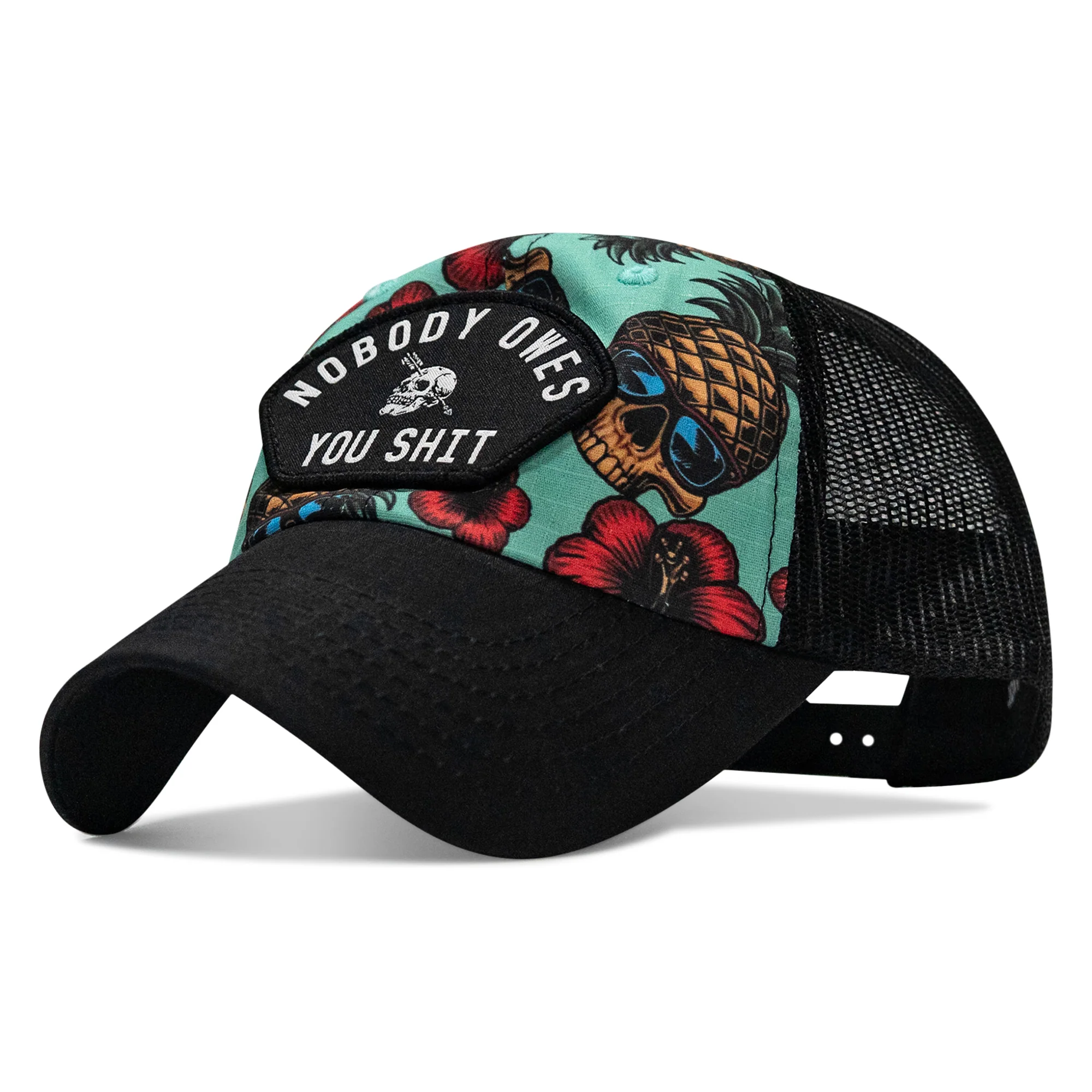 Nobody Owes You Shit Arched Patch Tactical Ripstop Mesh Snapback Hat - Image 104