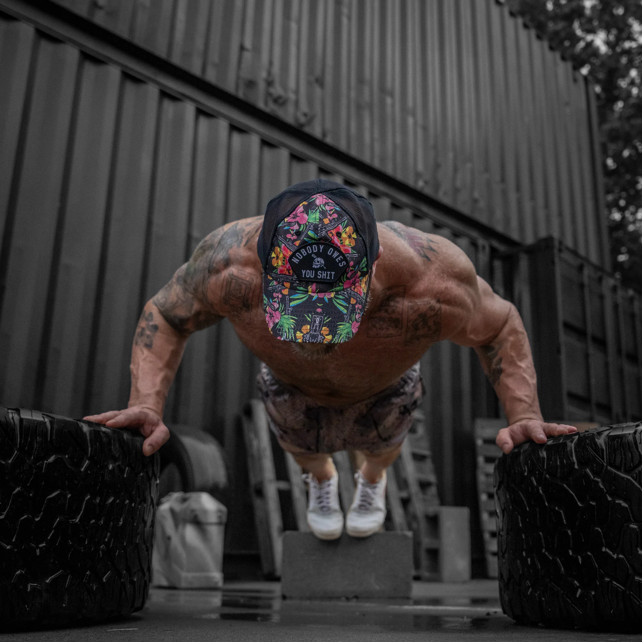 Nobody Owes You Shit Arched Patch Tactical Ripstop Mesh Snapback Hat - Image 36