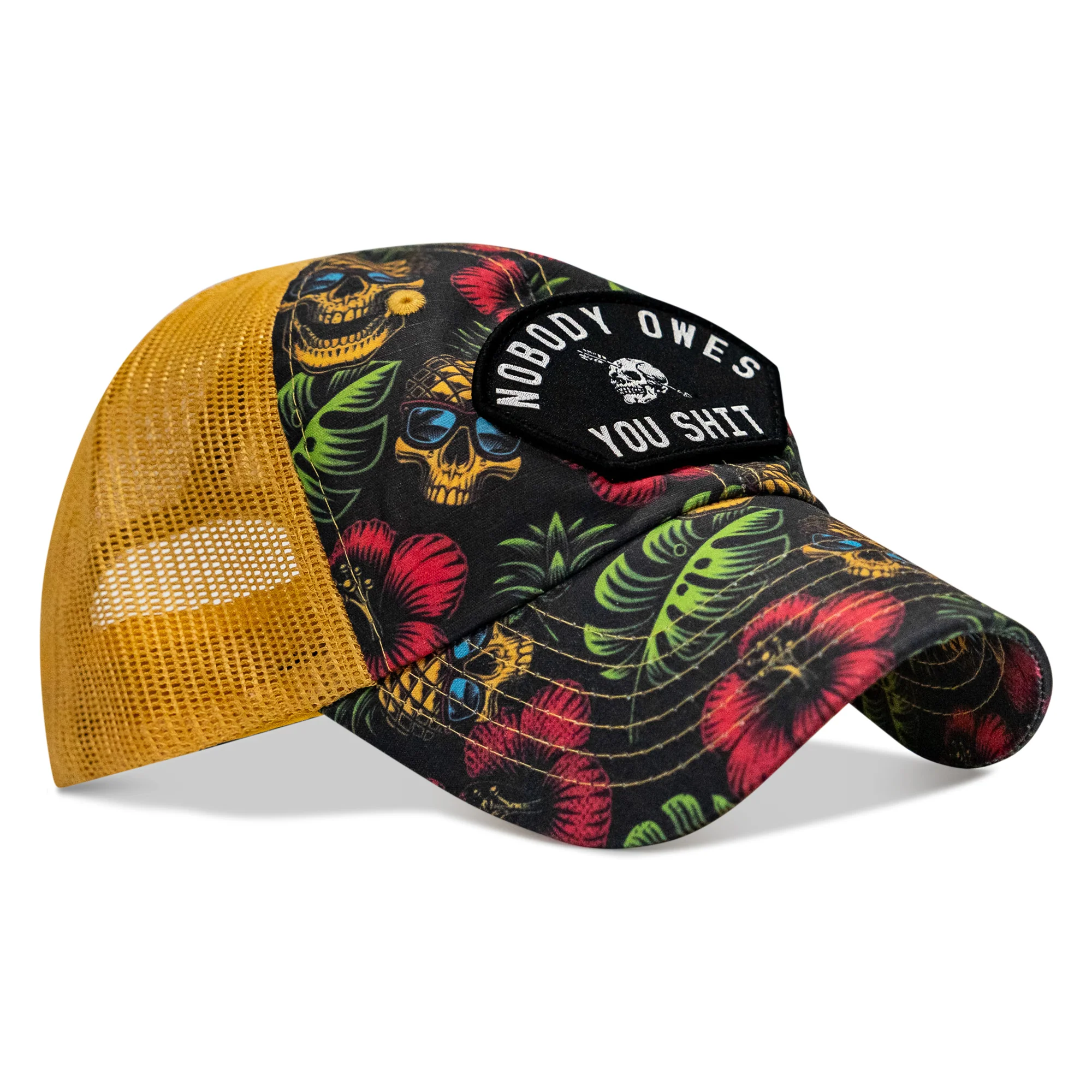 Nobody Owes You Shit Arched Patch Tactical Ripstop Mesh Snapback Hat - Image 49