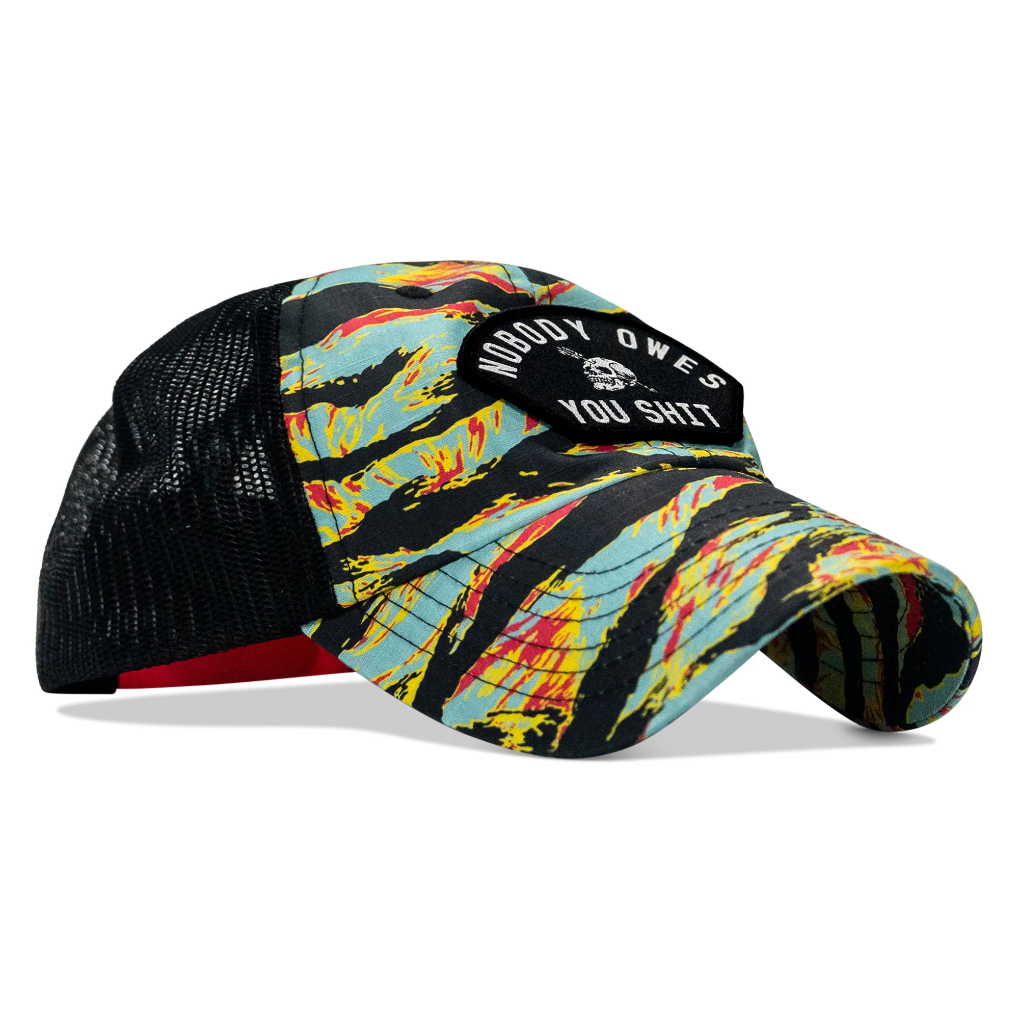 Nobody Owes You Shit Arched Patch Tactical Ripstop Mesh Snapback Hat - Image 55