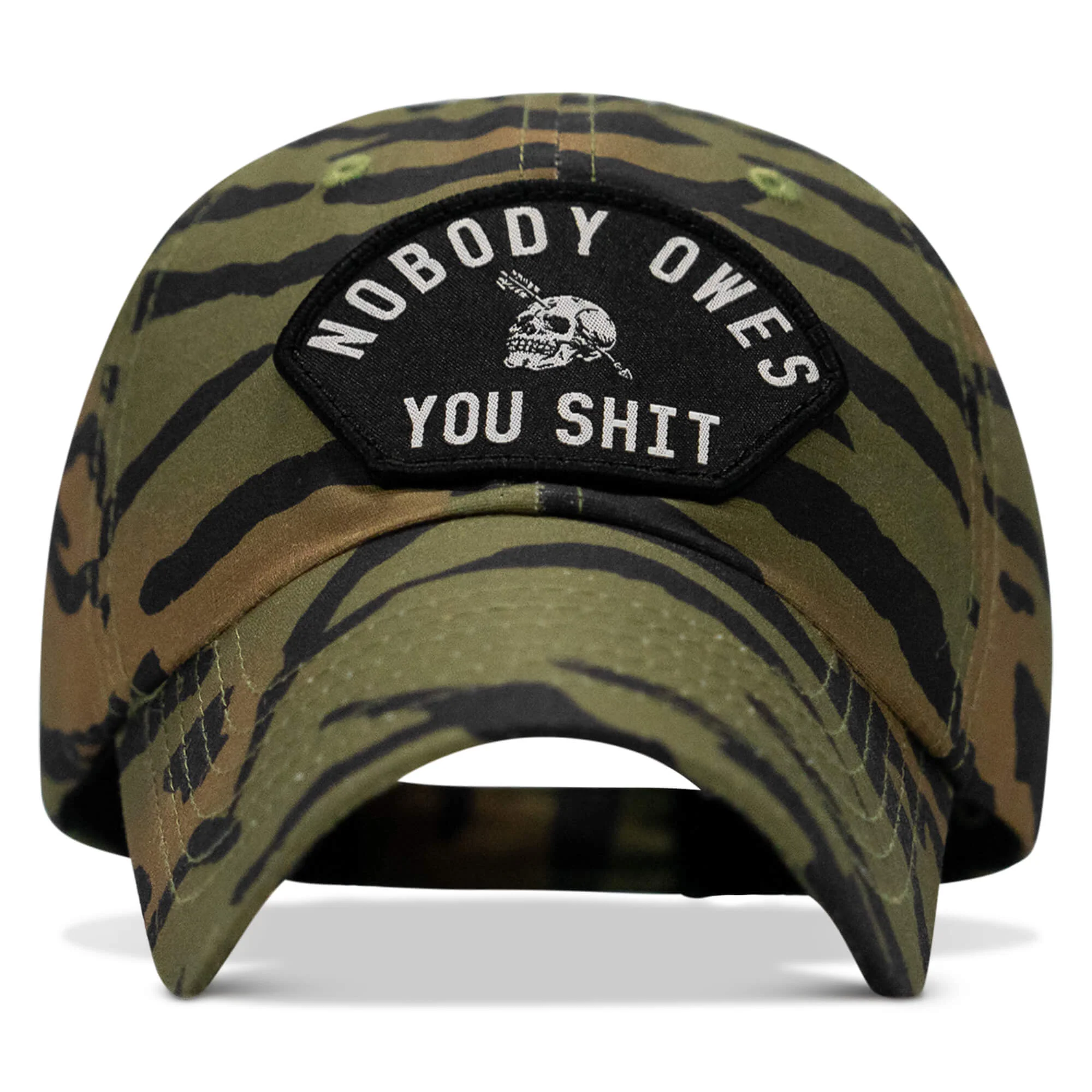 Nobody Owes You Shit Arched Patch Tactical Ripstop Mesh Snapback Hat - Image 82