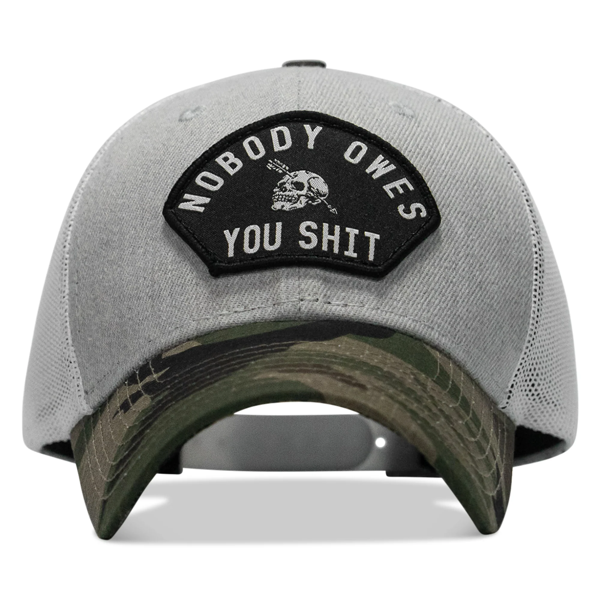 Nobody Owes You Shit Arched Skull Patch Snapback - Image 30