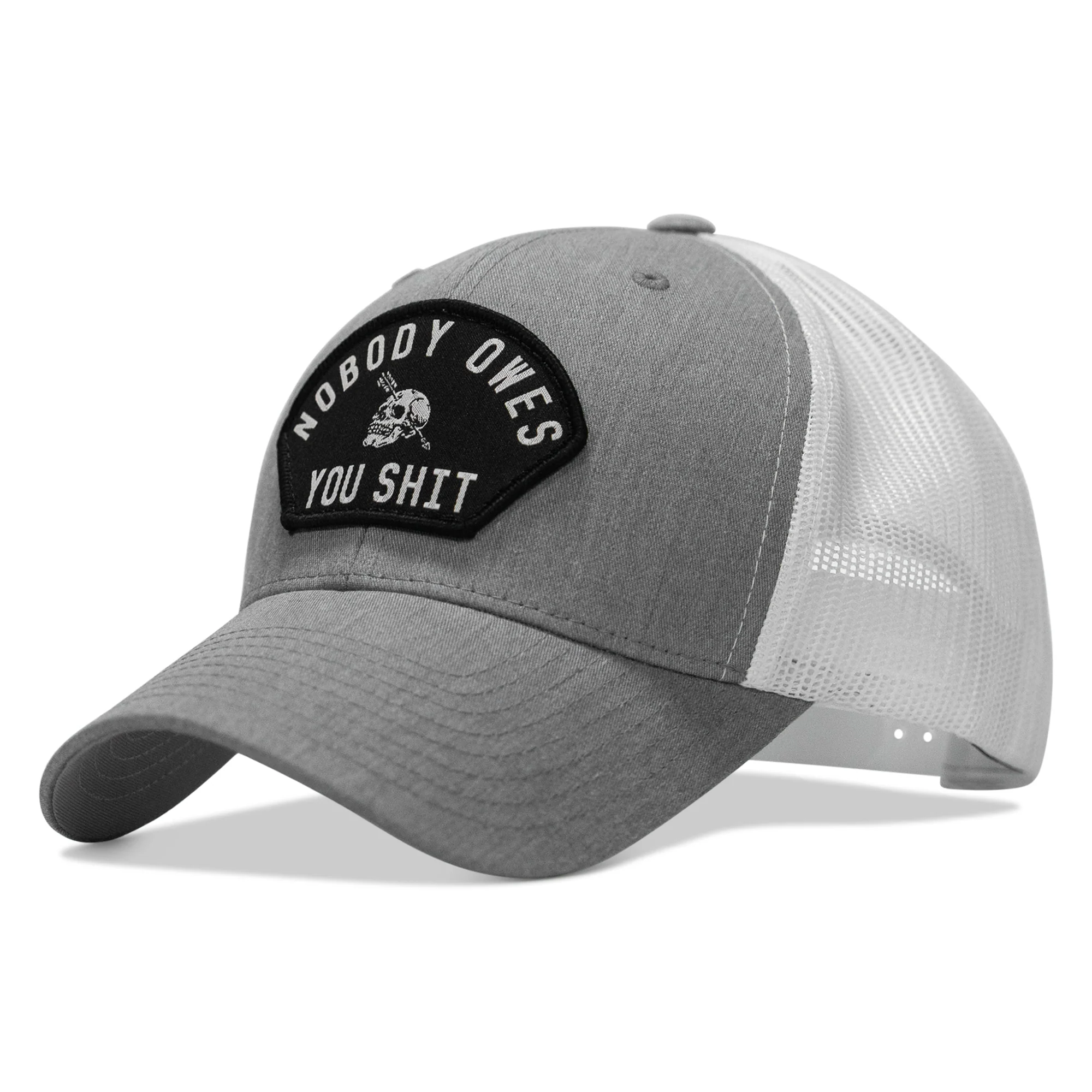 Nobody Owes You Shit Arched Skull Patch Snapback - Image 37