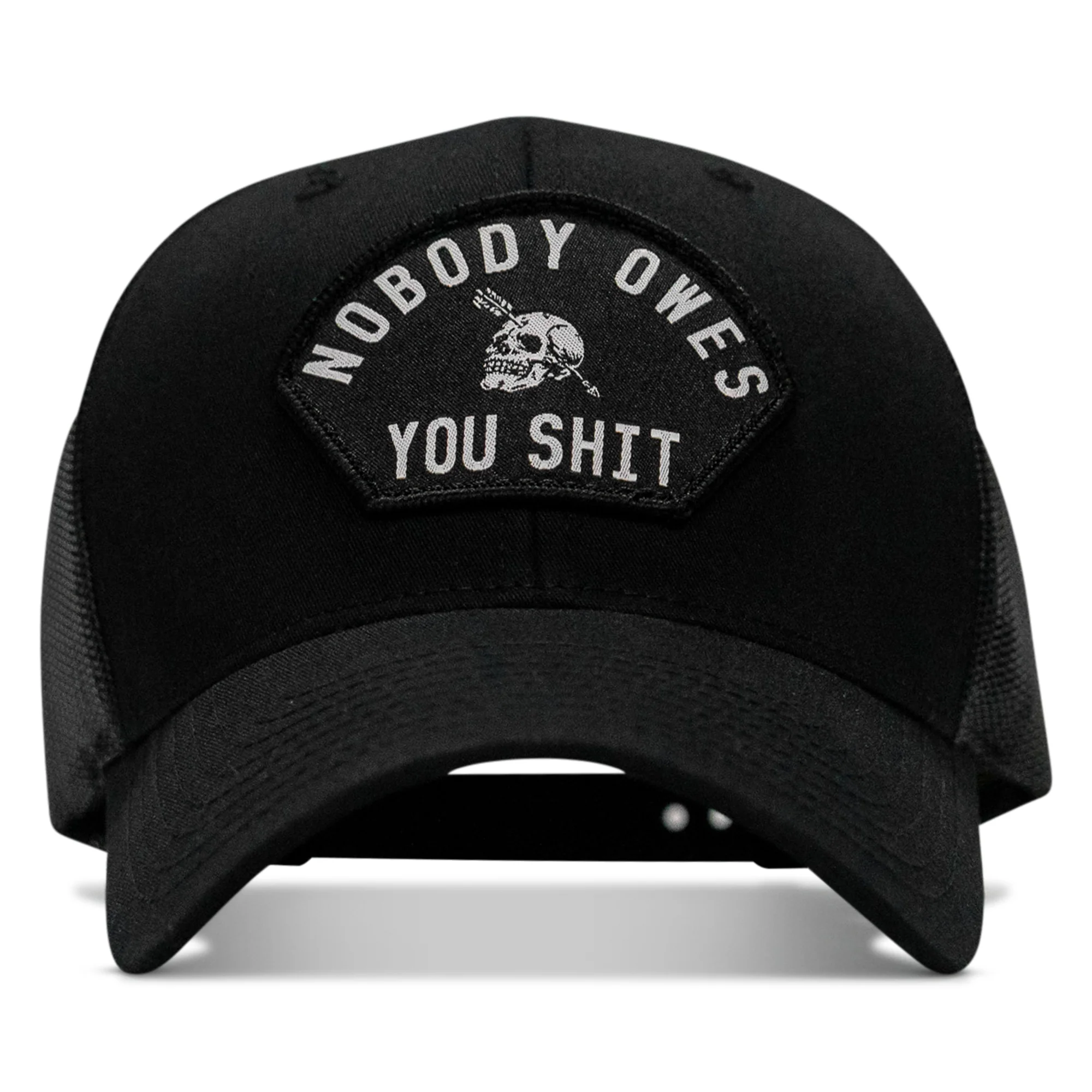 Nobody Owes You Shit Arched Skull Patch Snapback - Image 55