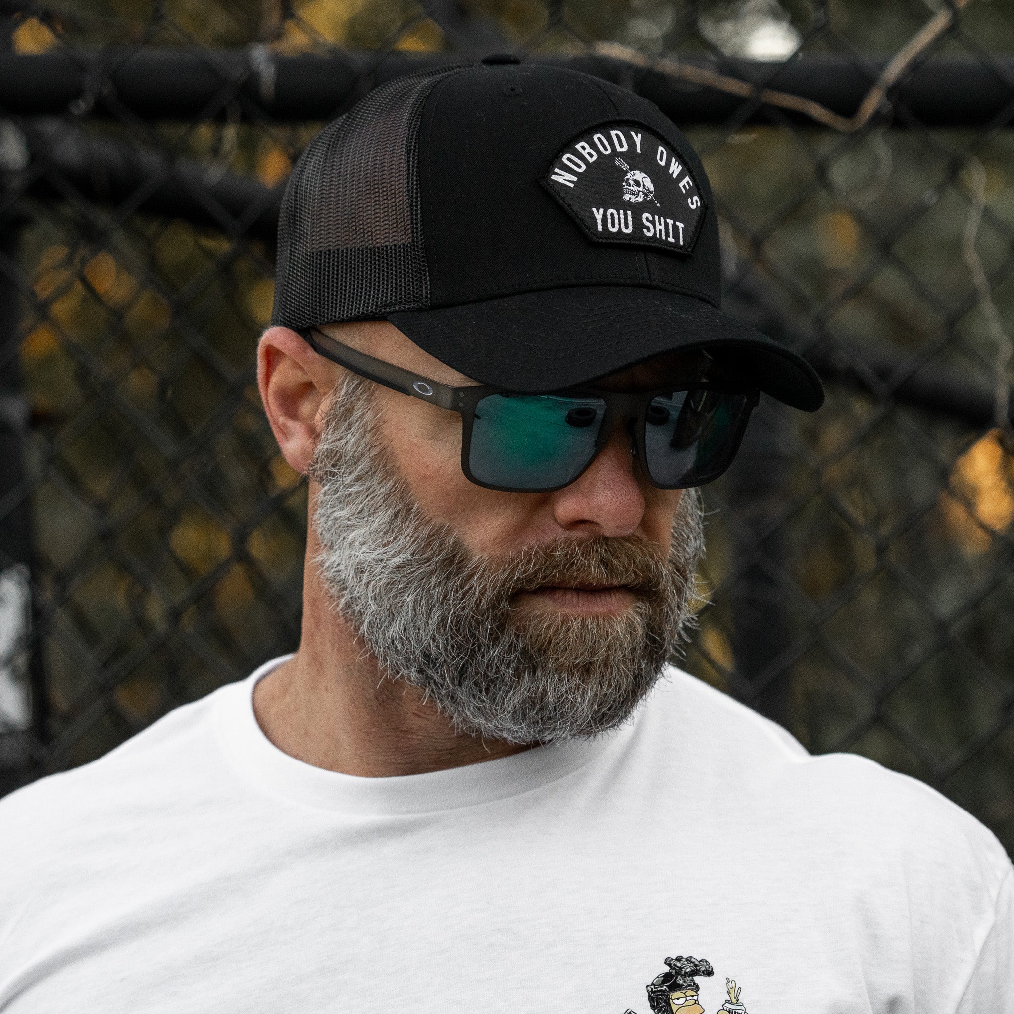 Nobody Owes You Shit Arched Skull Patch Snapback - Image 60