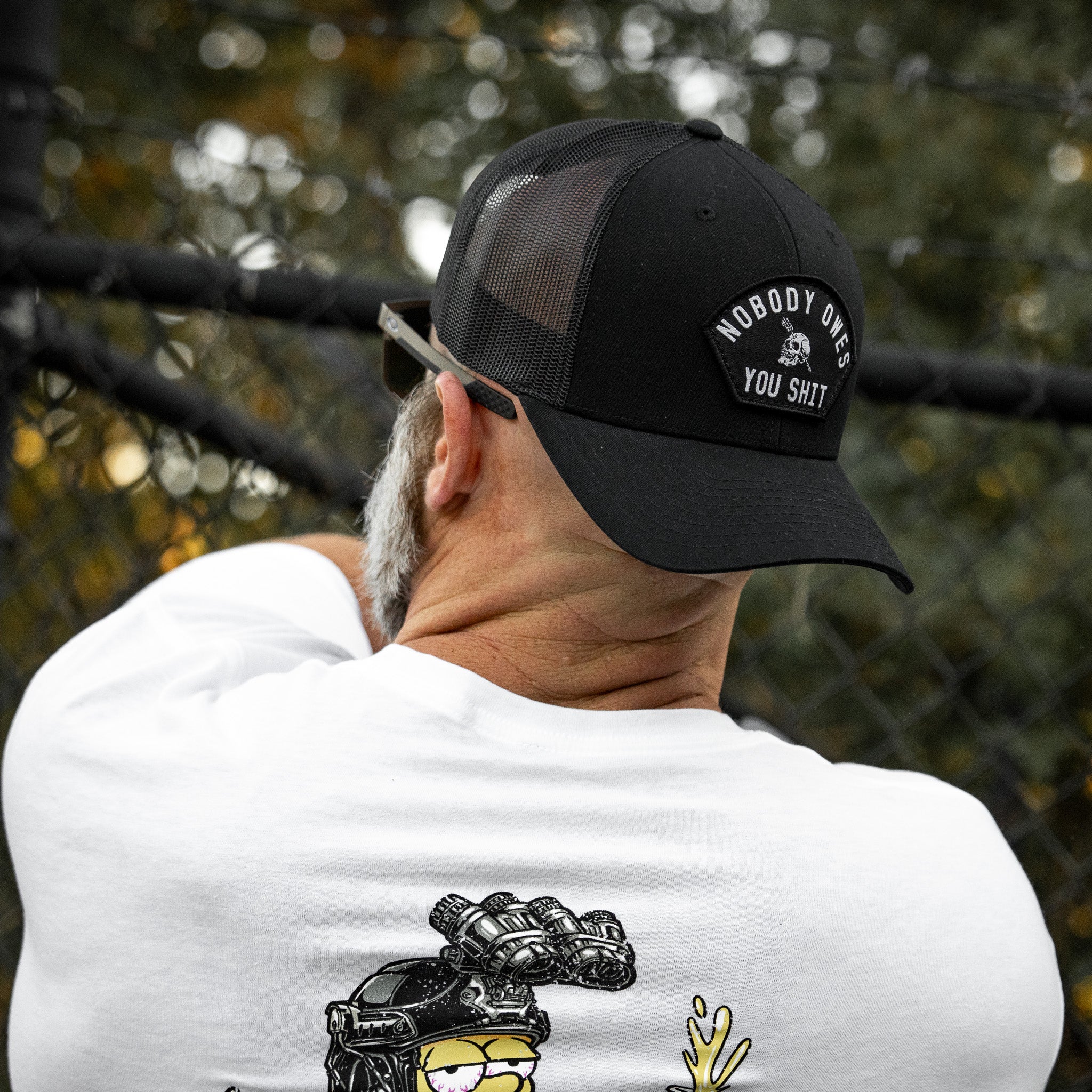 Nobody Owes You Shit Arched Skull Patch Snapback - Image 61