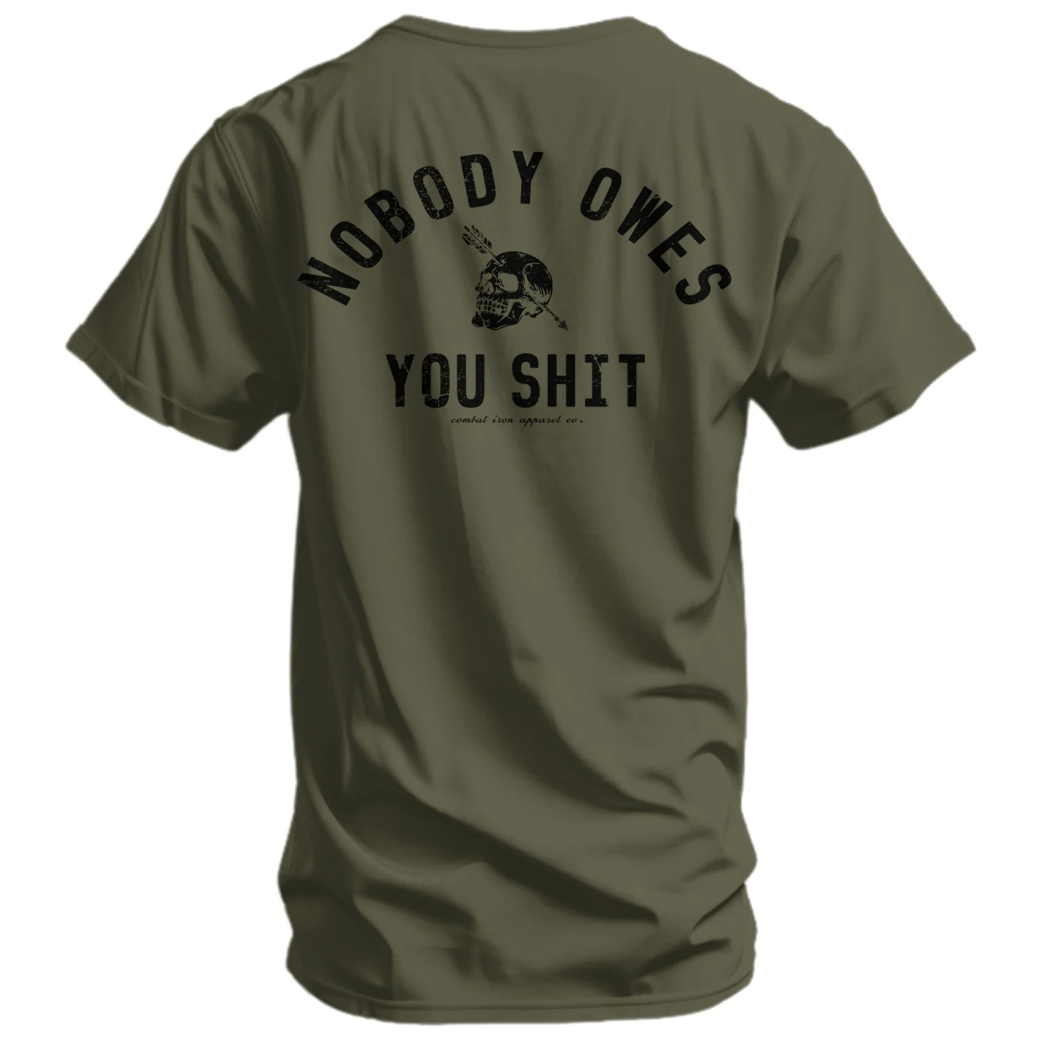 Nobody Owes You Shit Skull Men's T-Shirt - Image 10