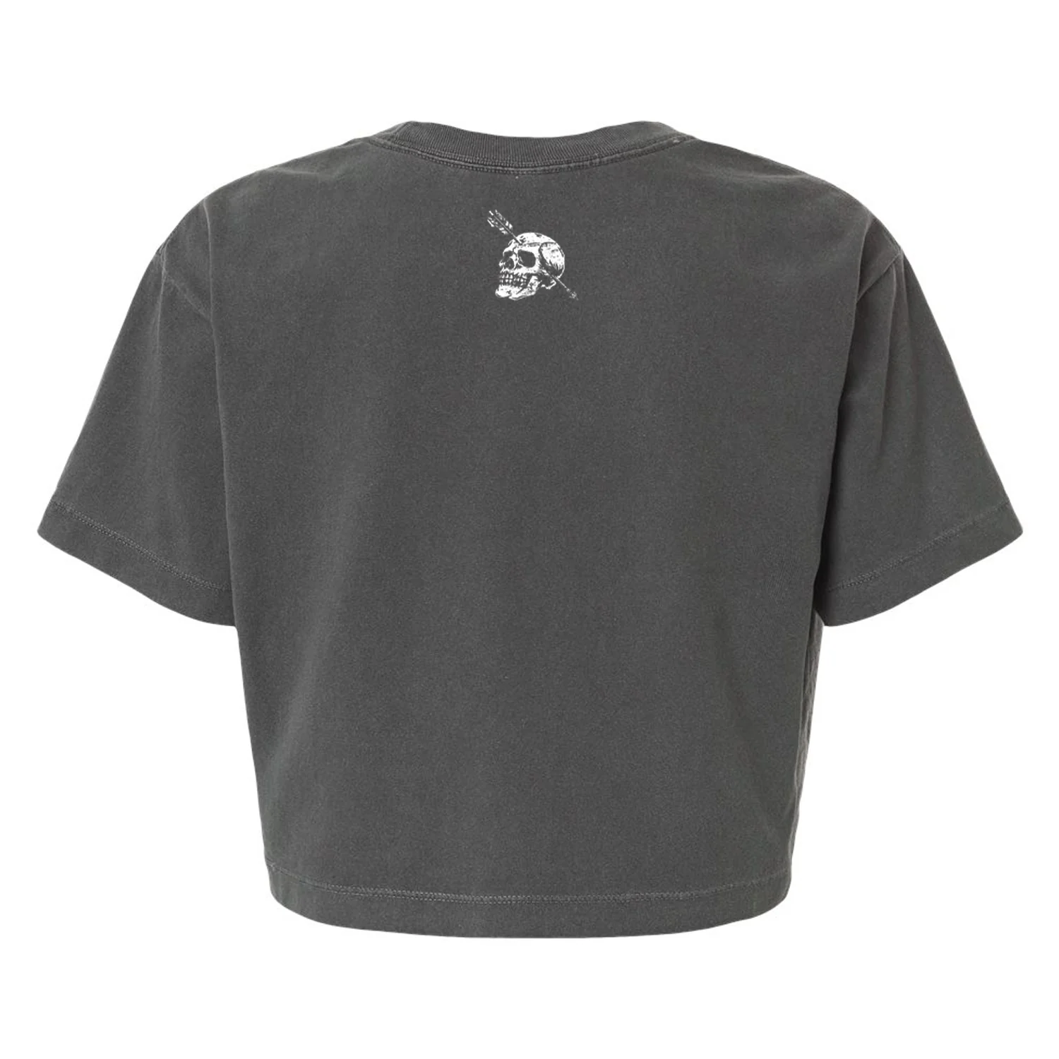 Nobody Owes You Shit Skull Women's Crop Heavyweight Tee - Image 9