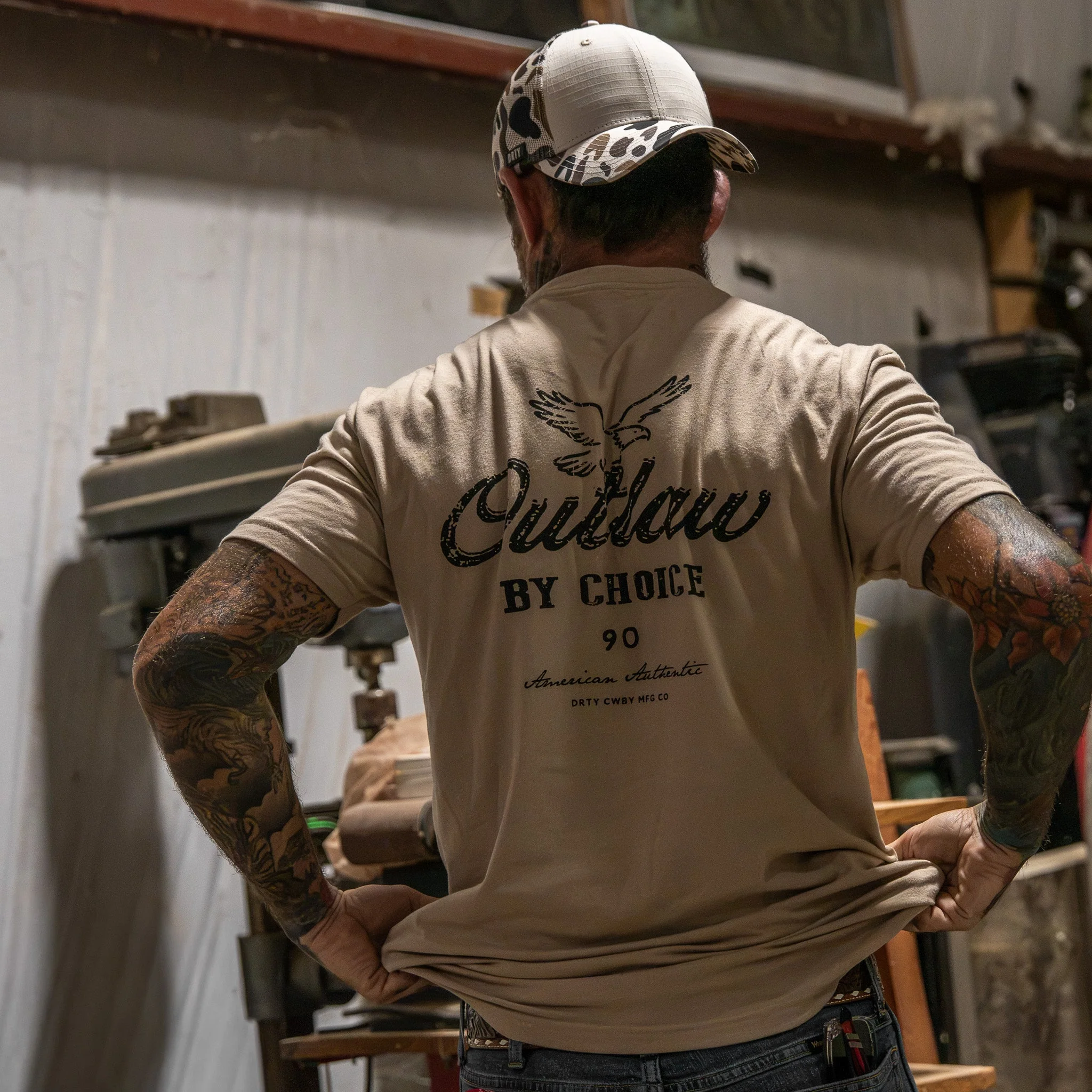 Outlaw By Choice Men's T-Shirt - Image 12