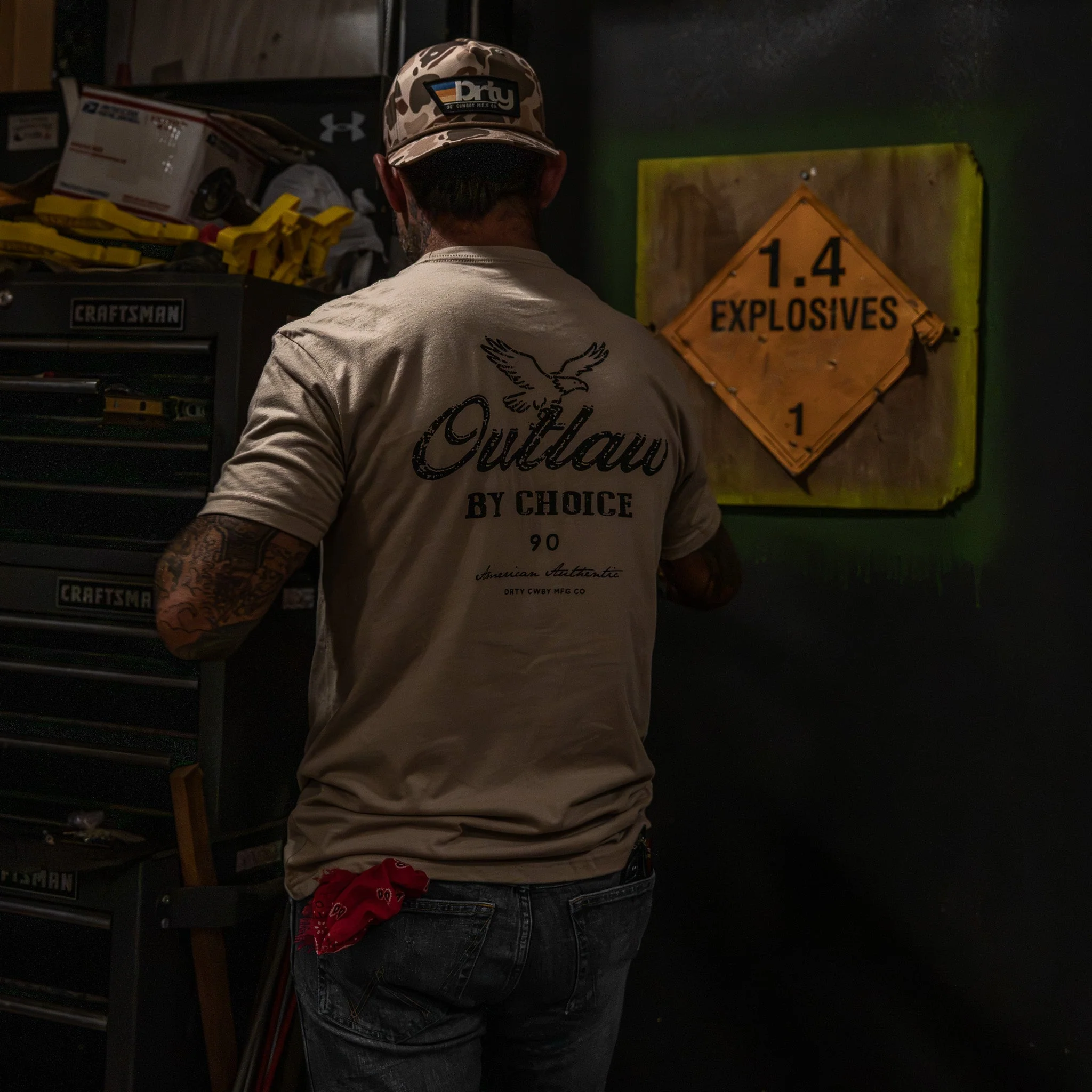 Outlaw By Choice Men's T-Shirt - Image 13