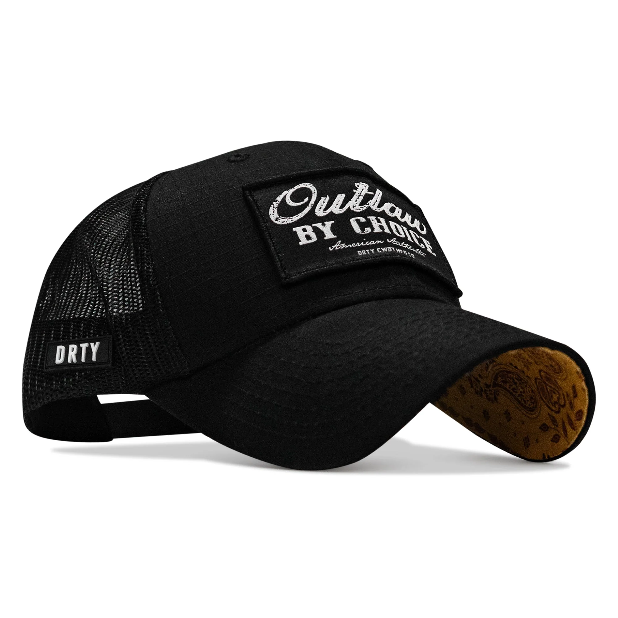 Outlaw By Choice Patch Original Ripstop Classic Snapback Hat - Image 26