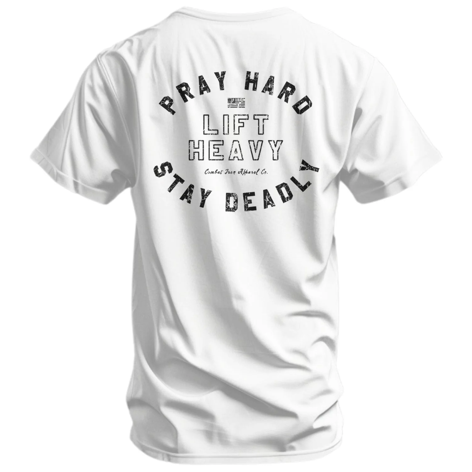 Pray Hard. Lift Heavy. Stay Deadly. Men's T-Shirt - Image 26
