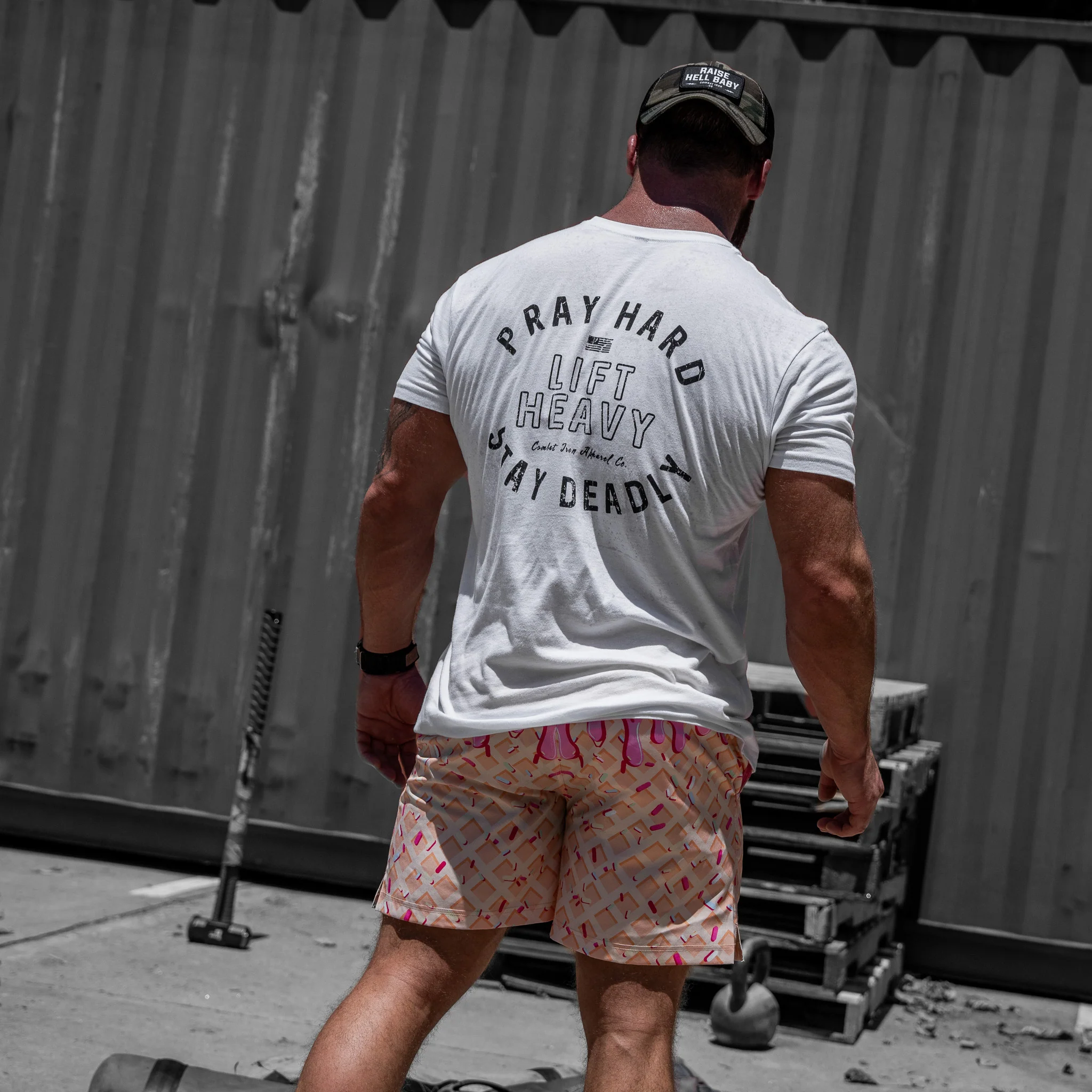 Pray Hard. Lift Heavy. Stay Deadly. Men's T-Shirt - Image 28