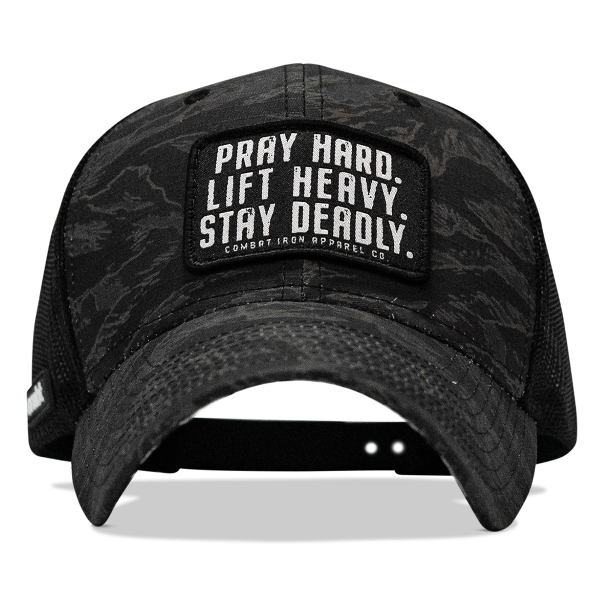 Pray Hard. Lift Heavy. Stay Deadly. Patch Original Ripstop Snapback Hat - Image 33