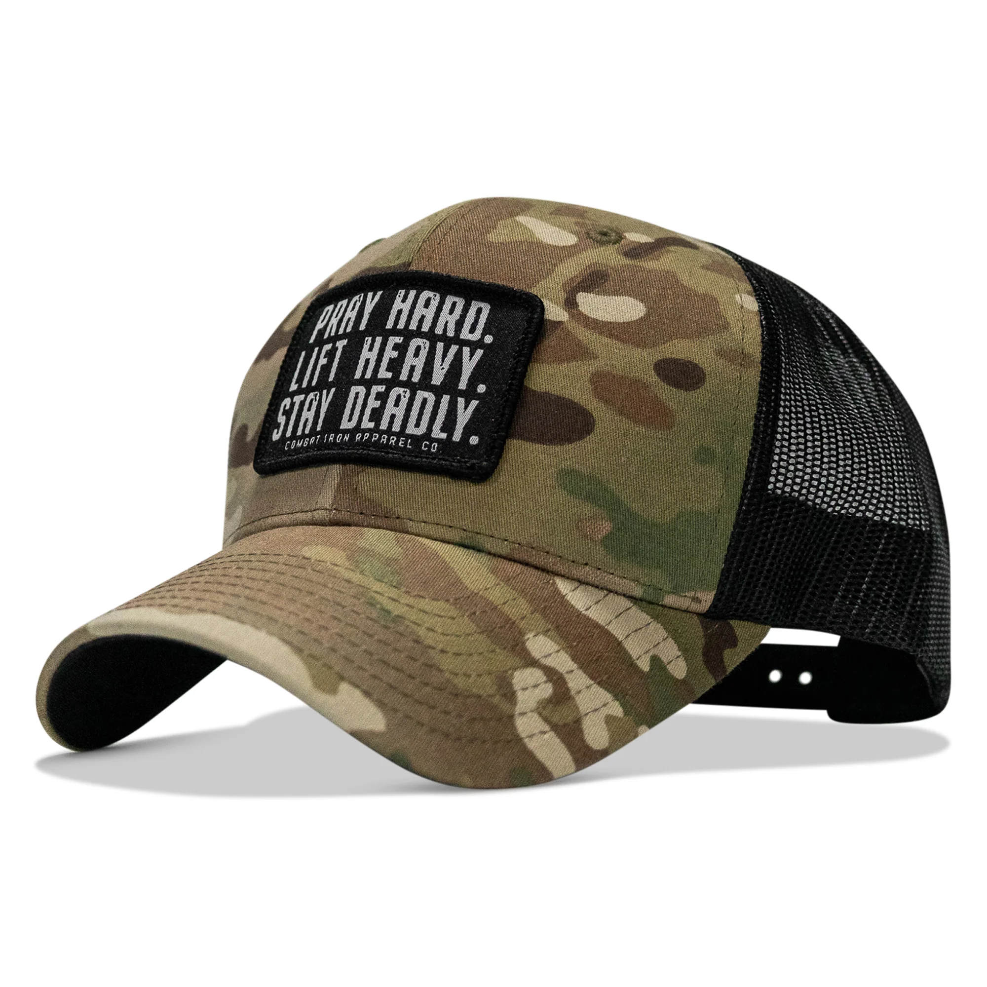 Pray Hard. Lift Heavy. Stay Deadly. Patch Snapback - Image 33