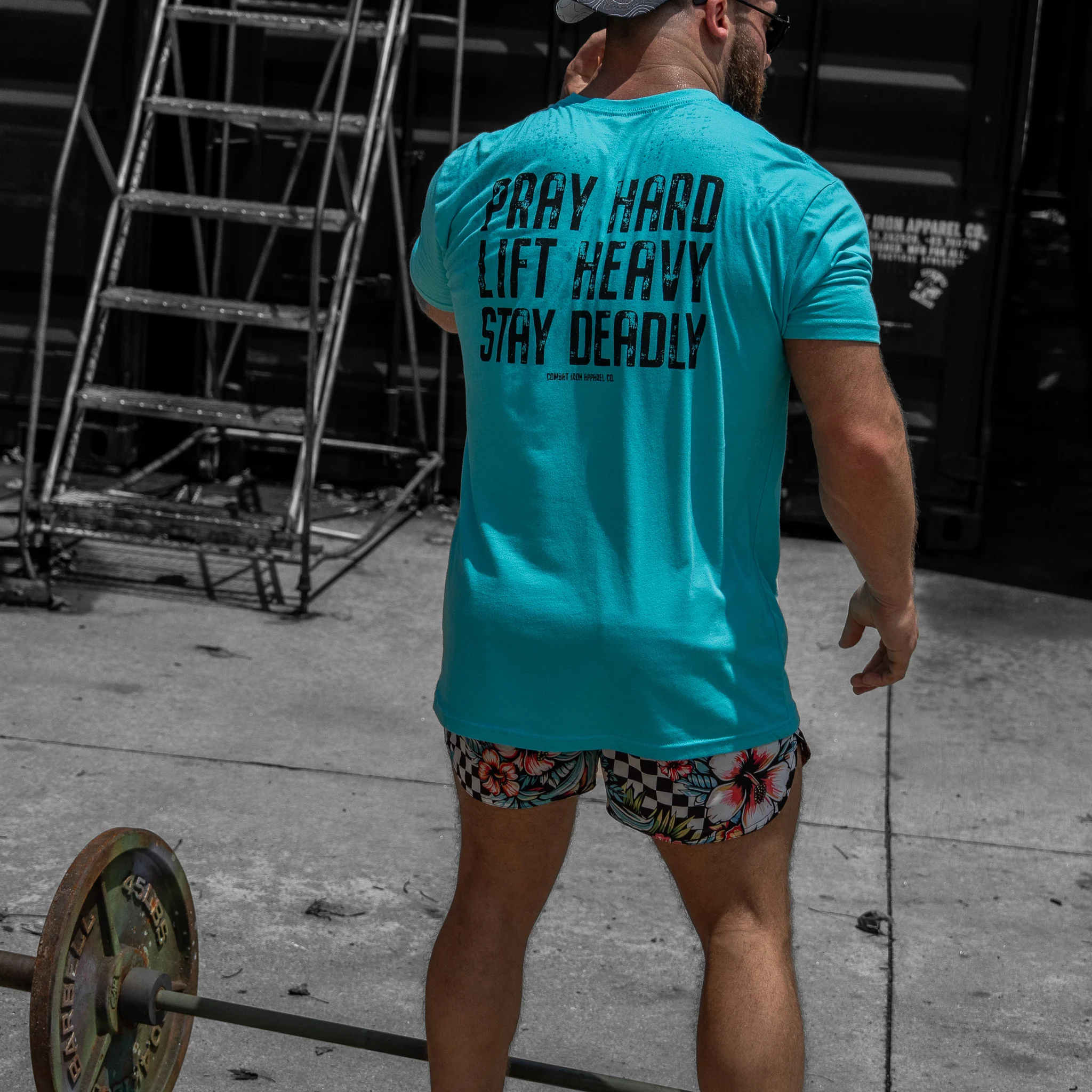 Pray Hard. Lift Heavy. Stay Deadly. V2 Men's T-Shirt - Image 22