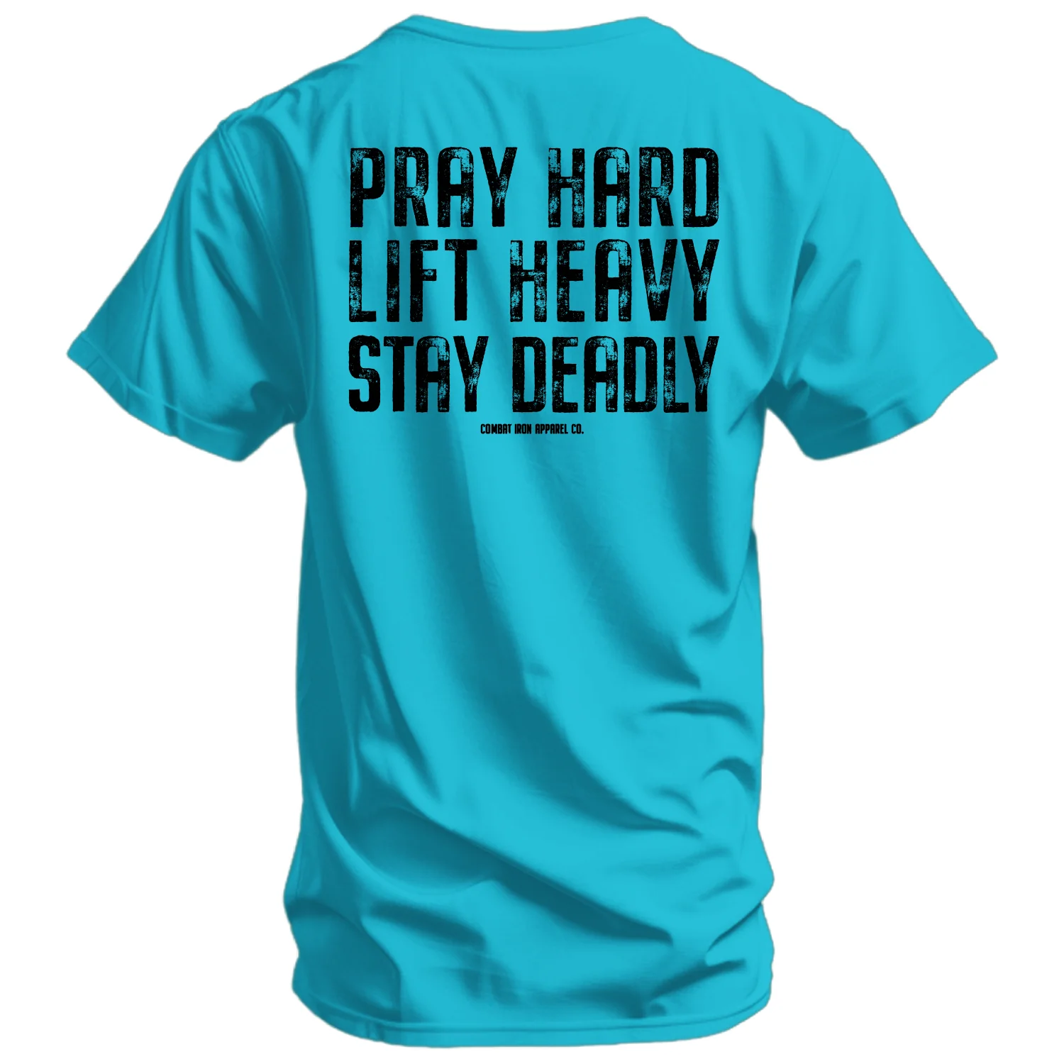 Pray Hard. Lift Heavy. Stay Deadly. V2 Men's T-Shirt - Image 9