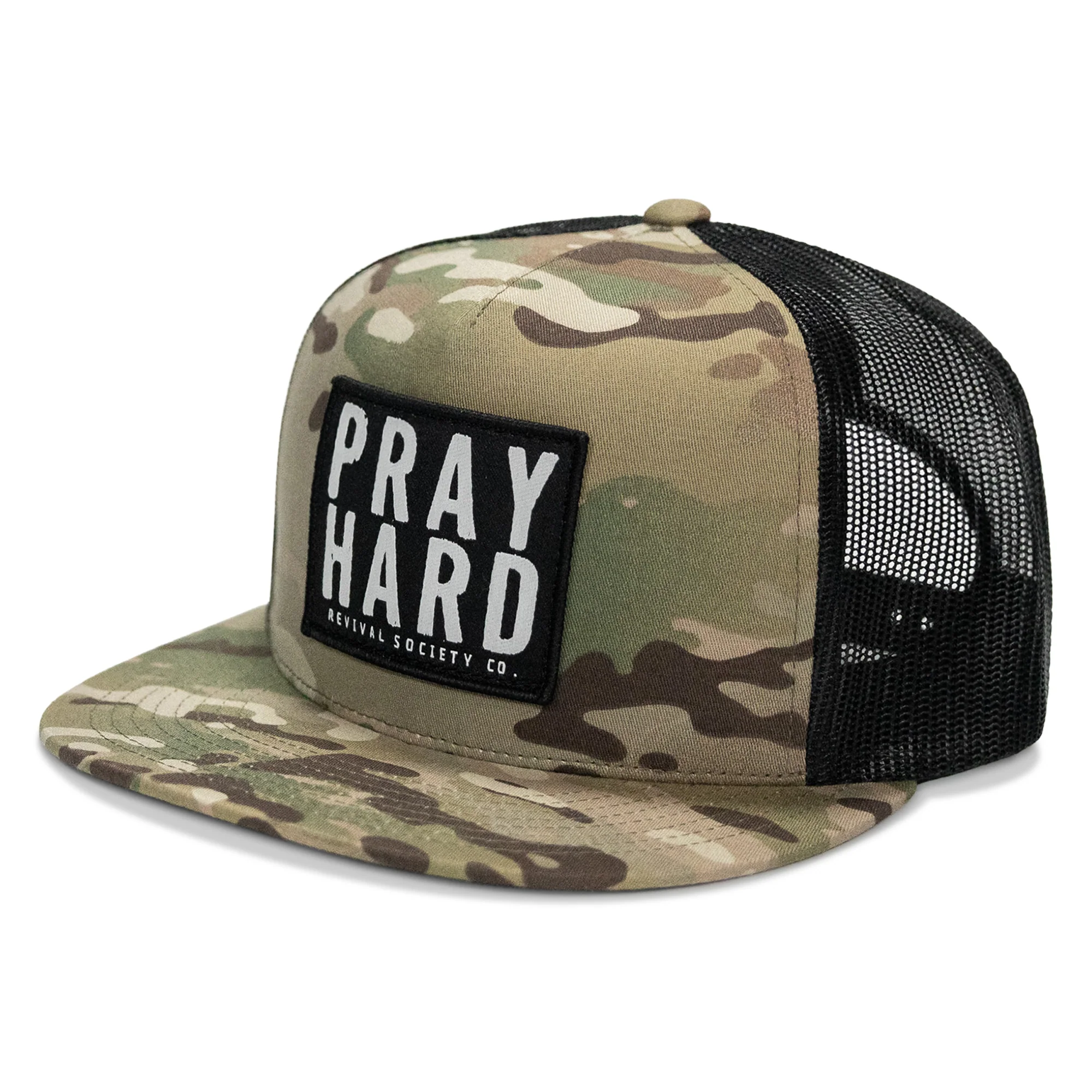 Pray Hard Patch Flatbill Hat - Image 7