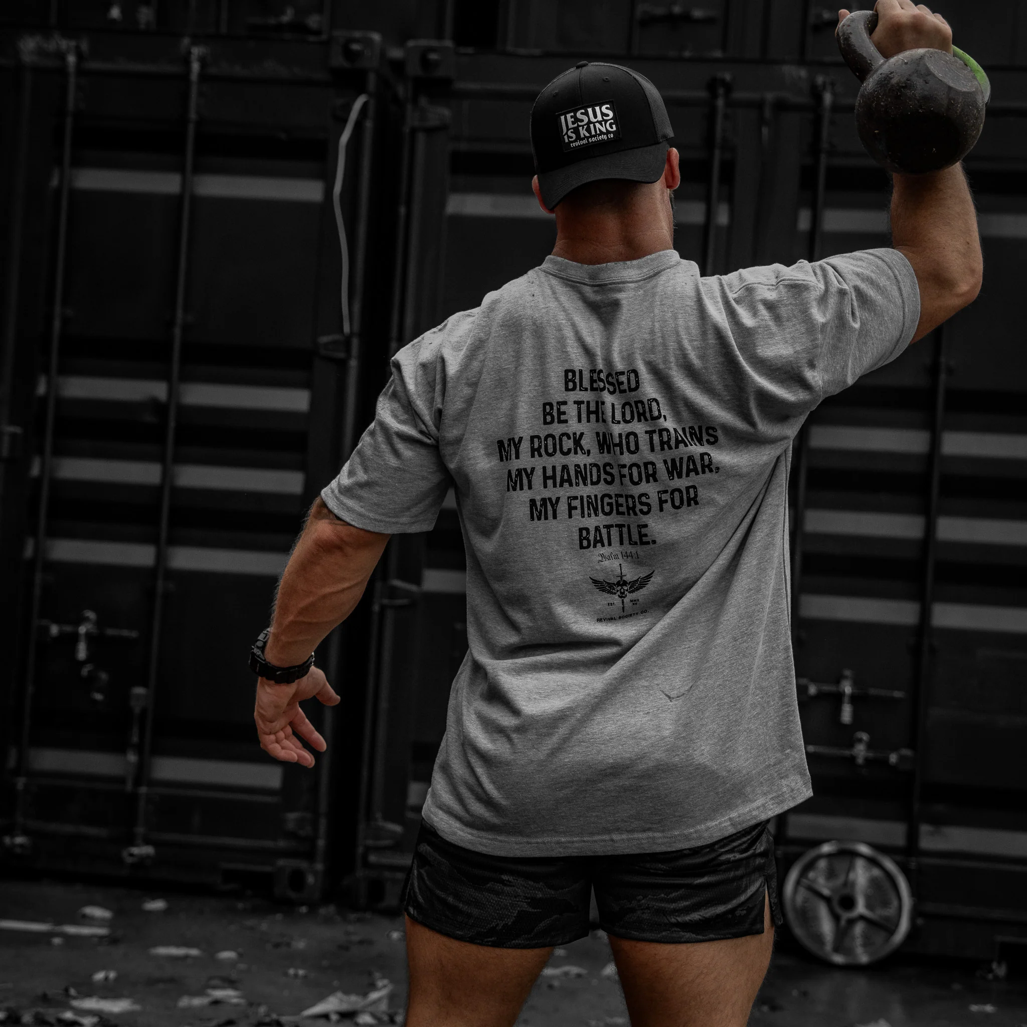 Psalm 144:1 Men's T-Shirt - Image 12