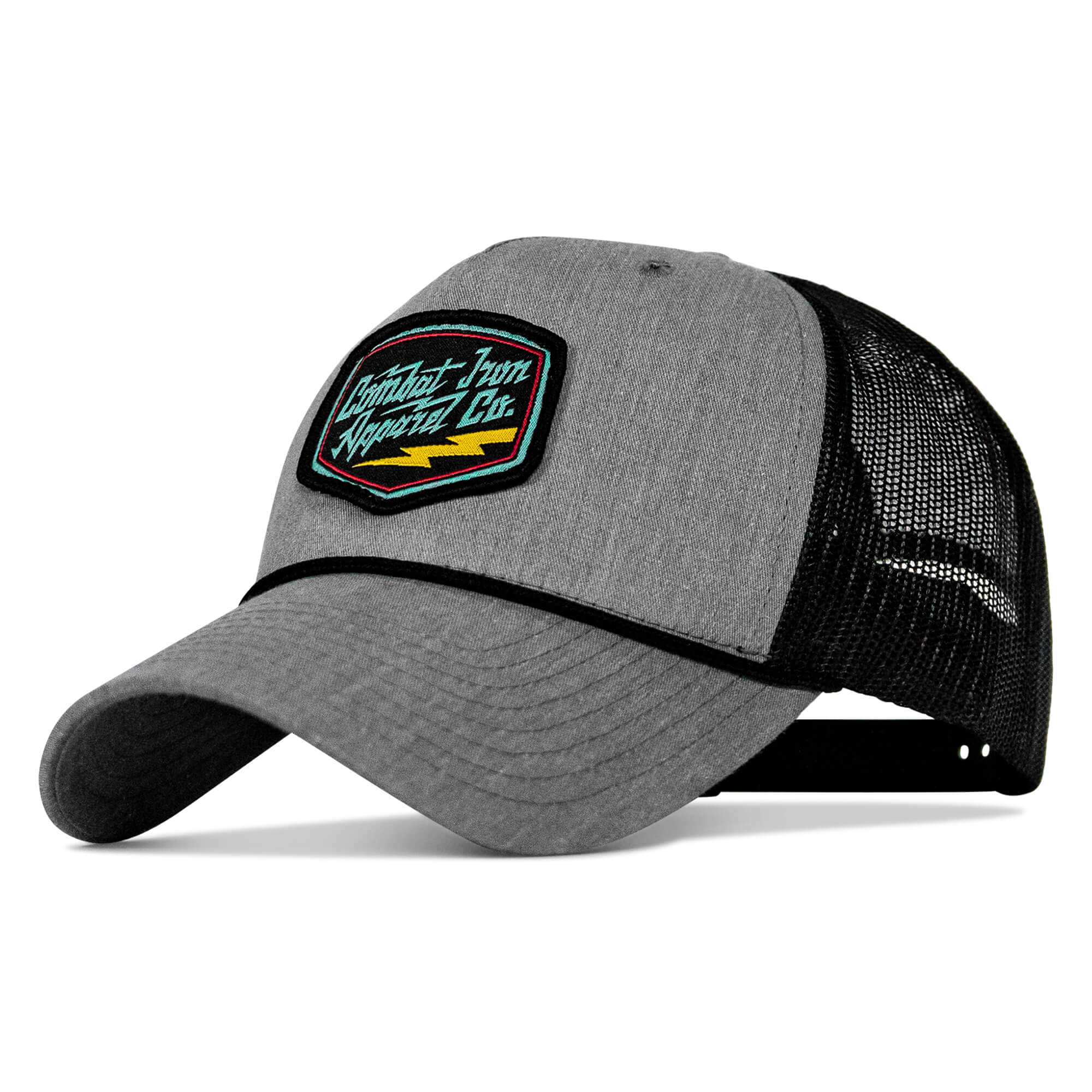 Retro Branded Combat Iron Patch Rope Snapback - Image 2