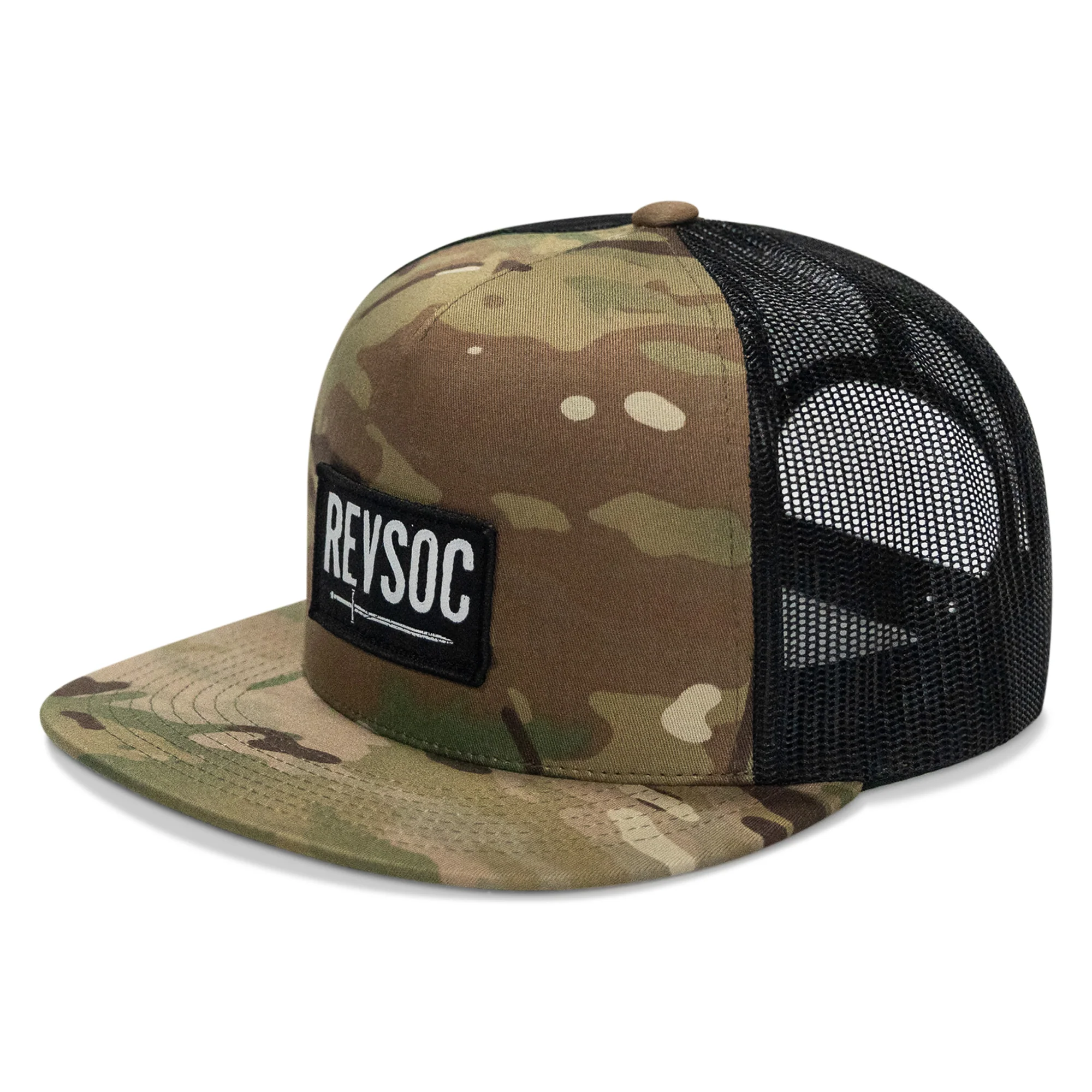 REVSOC Classic Patch Flatbill Hat - Image 36