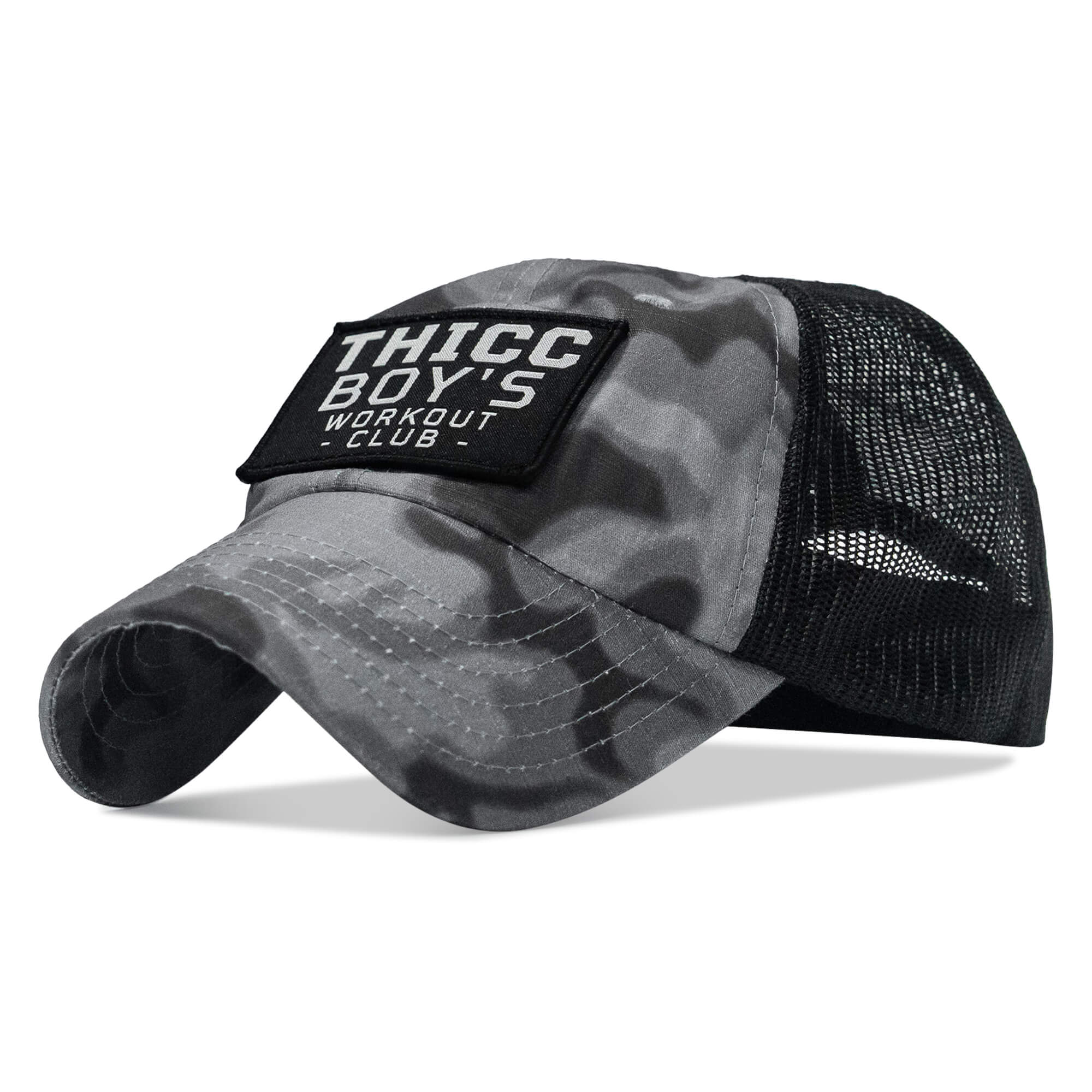 Ripstop Thicc Boys Workout Club Patch Tactical Ripstop Mesh Snapback Hat - Image 11