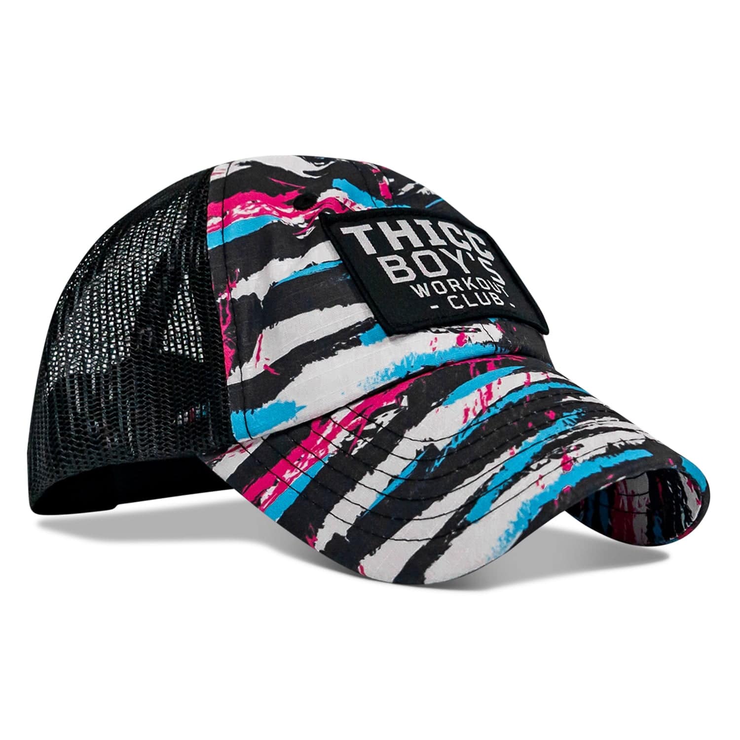 Ripstop Thicc Boys Workout Club Patch Tactical Ripstop Mesh Snapback Hat - Image 4