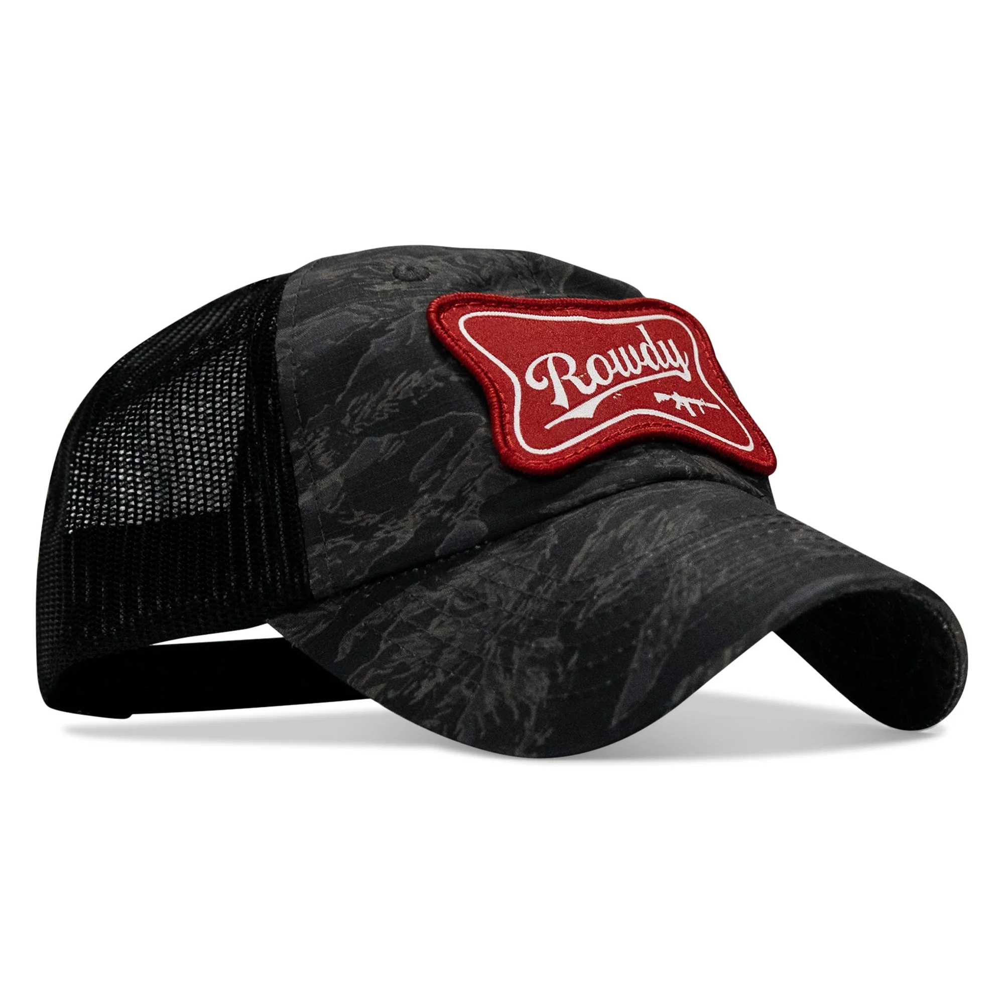 Rowdy Beer Logo Patch Tactical Ripstop Mesh Snapback Hat - Image 3