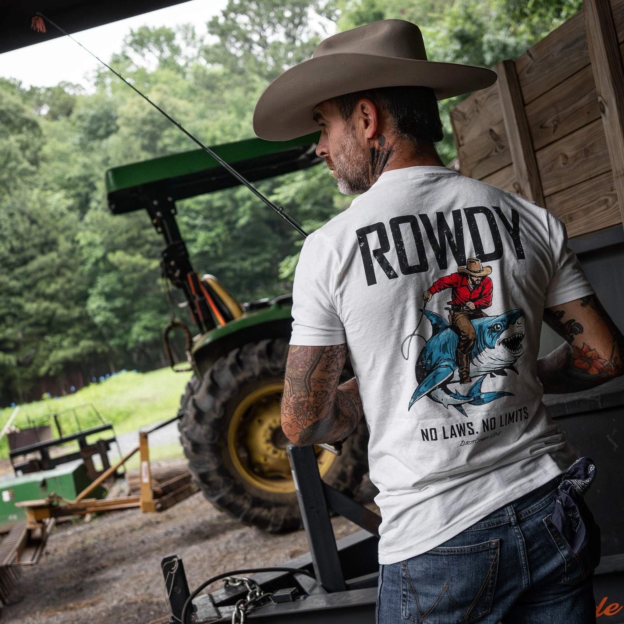 Rowdy No Limits. No Laws. Men's T-Shirt - Image 5