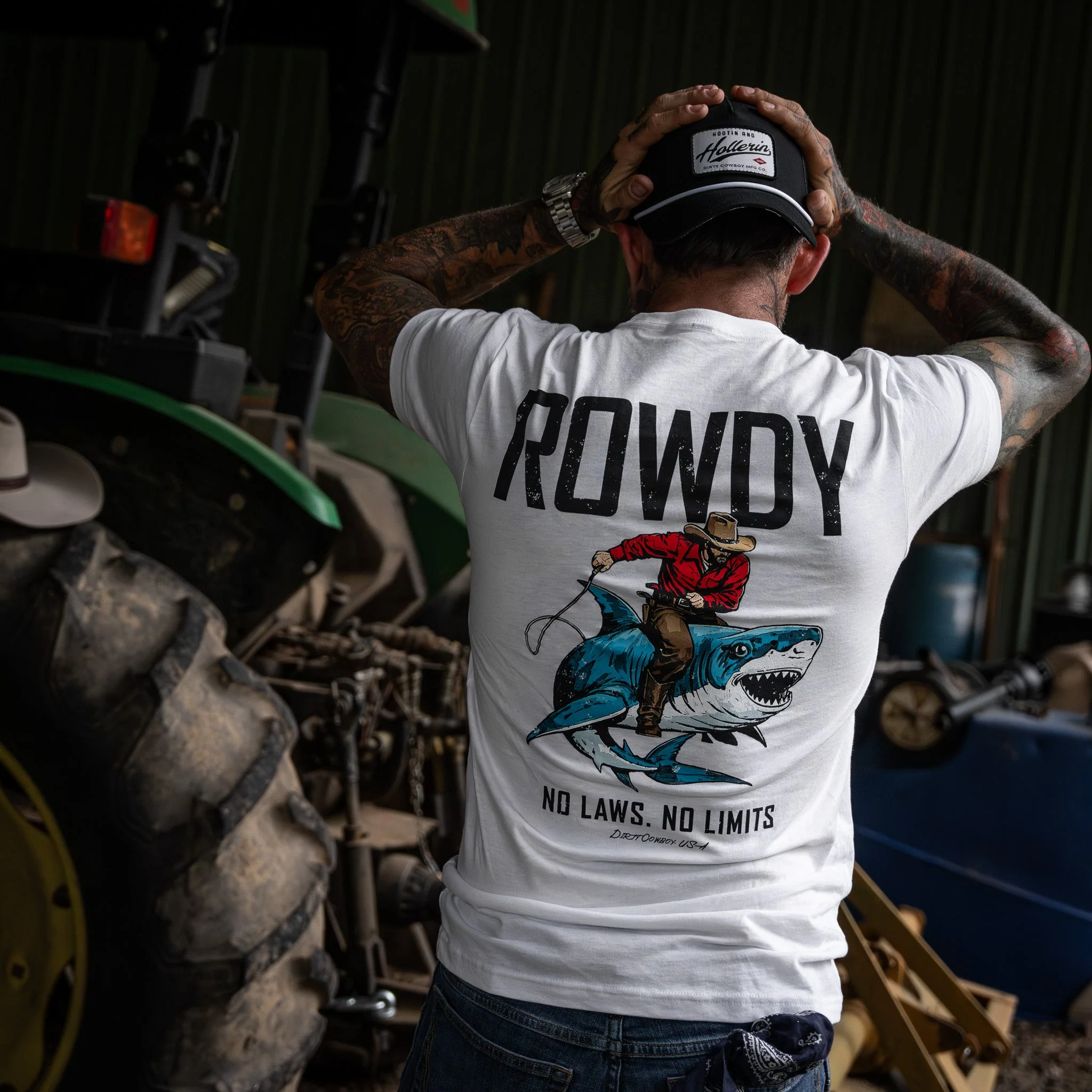 Rowdy No Limits. No Laws. Men's T-Shirt - Image 6