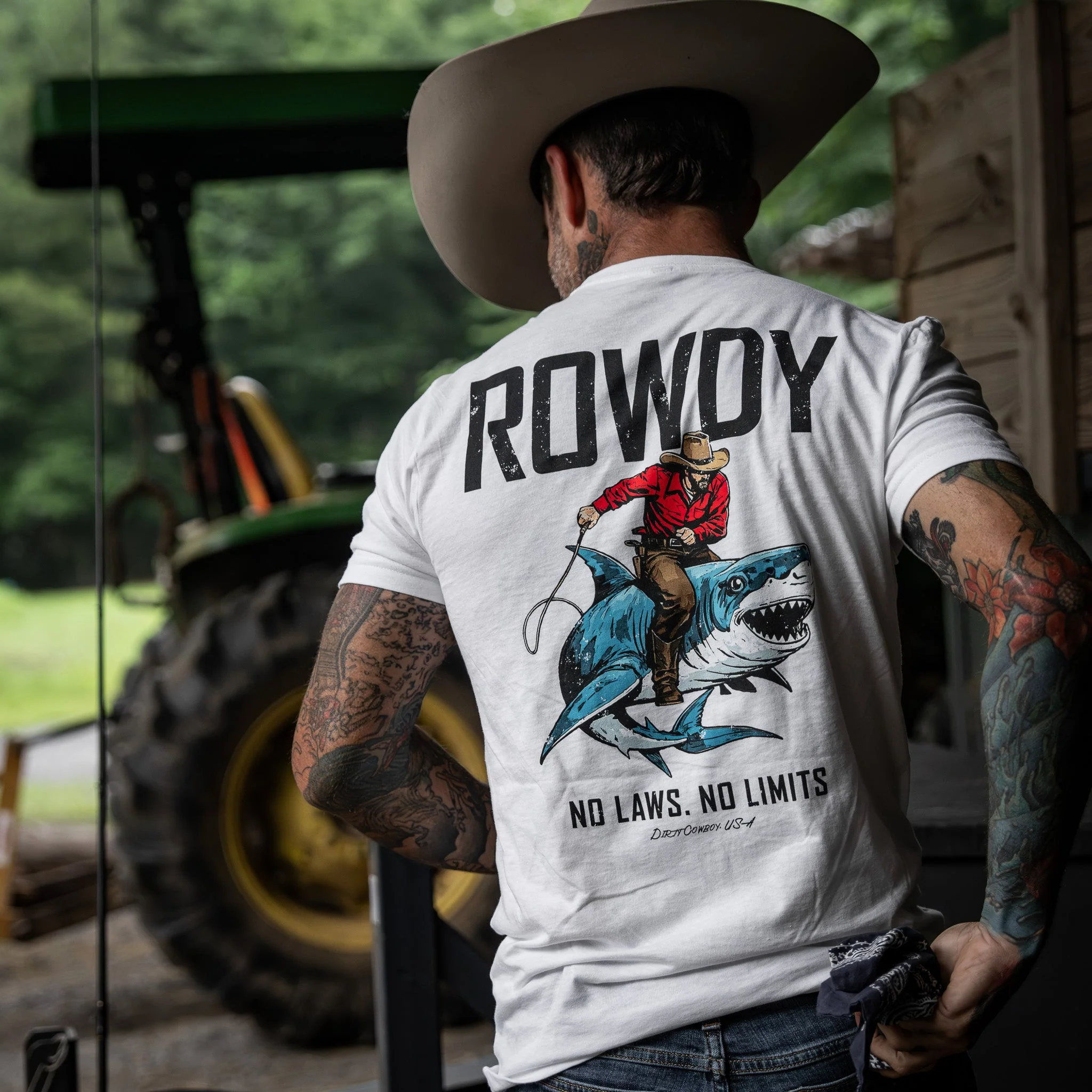 Rowdy No Limits. No Laws. Men's T-Shirt - Image 8