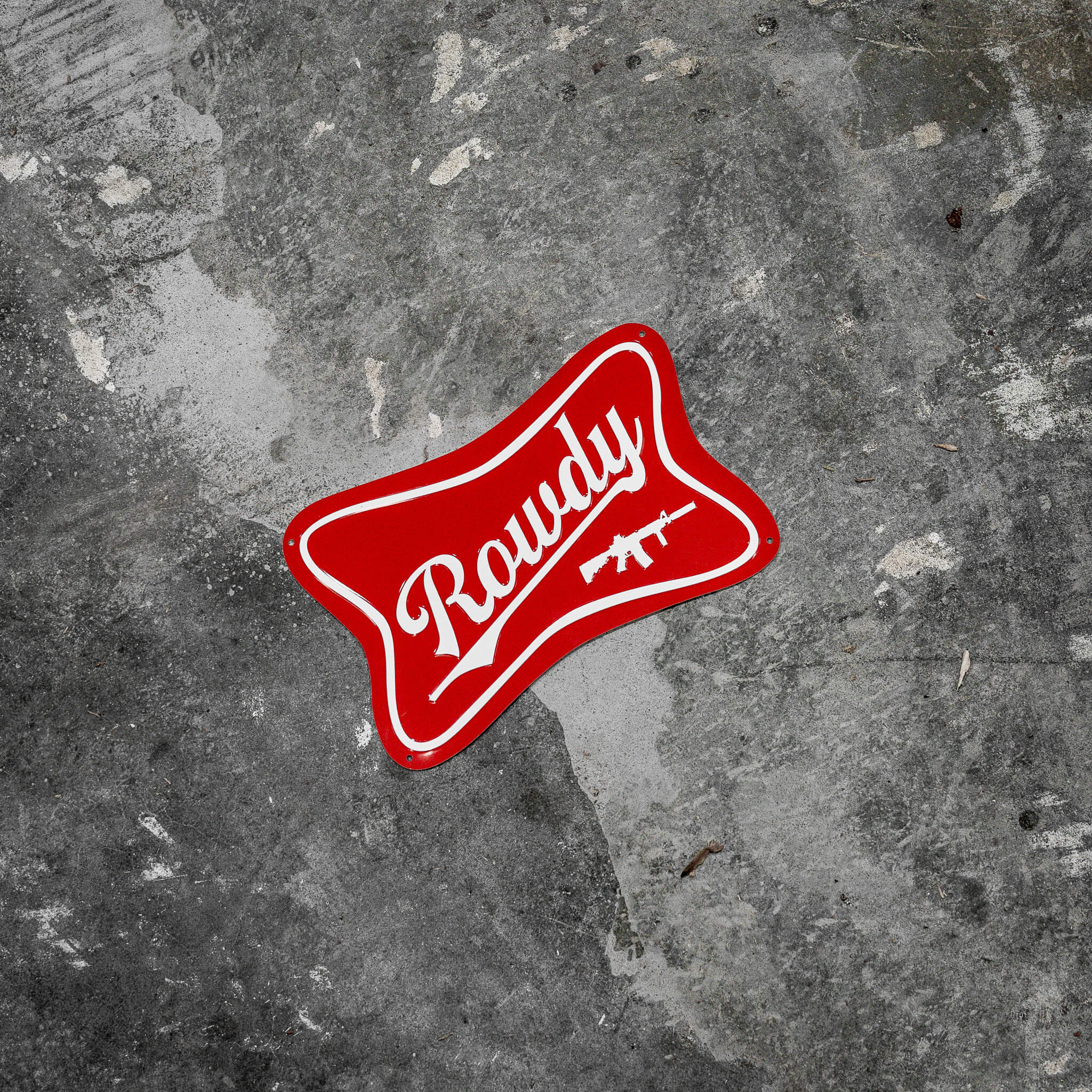 Rowdy Wall Mounting Metal Sign - Image 3