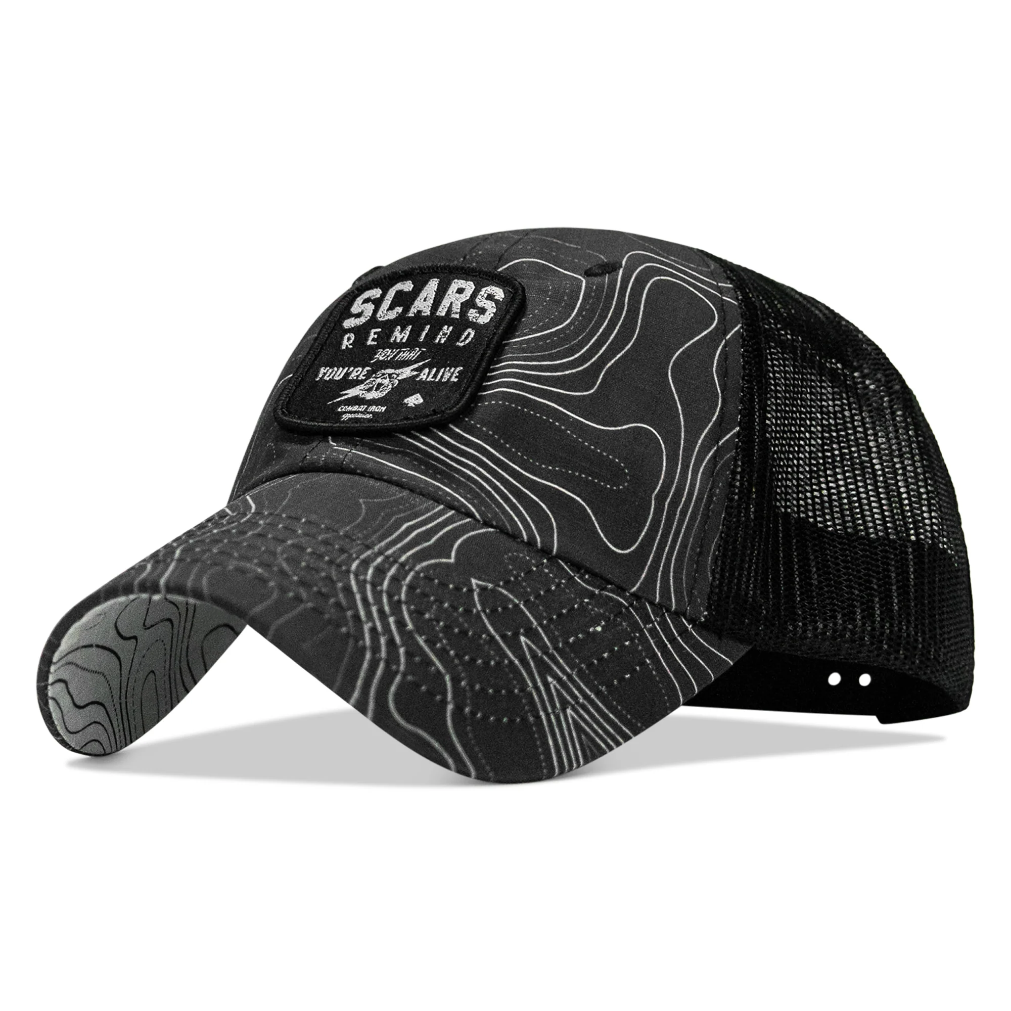 Scars Remind You You're Alive Patch Tactical Ripstop Mesh Snapback Hat - Image 28
