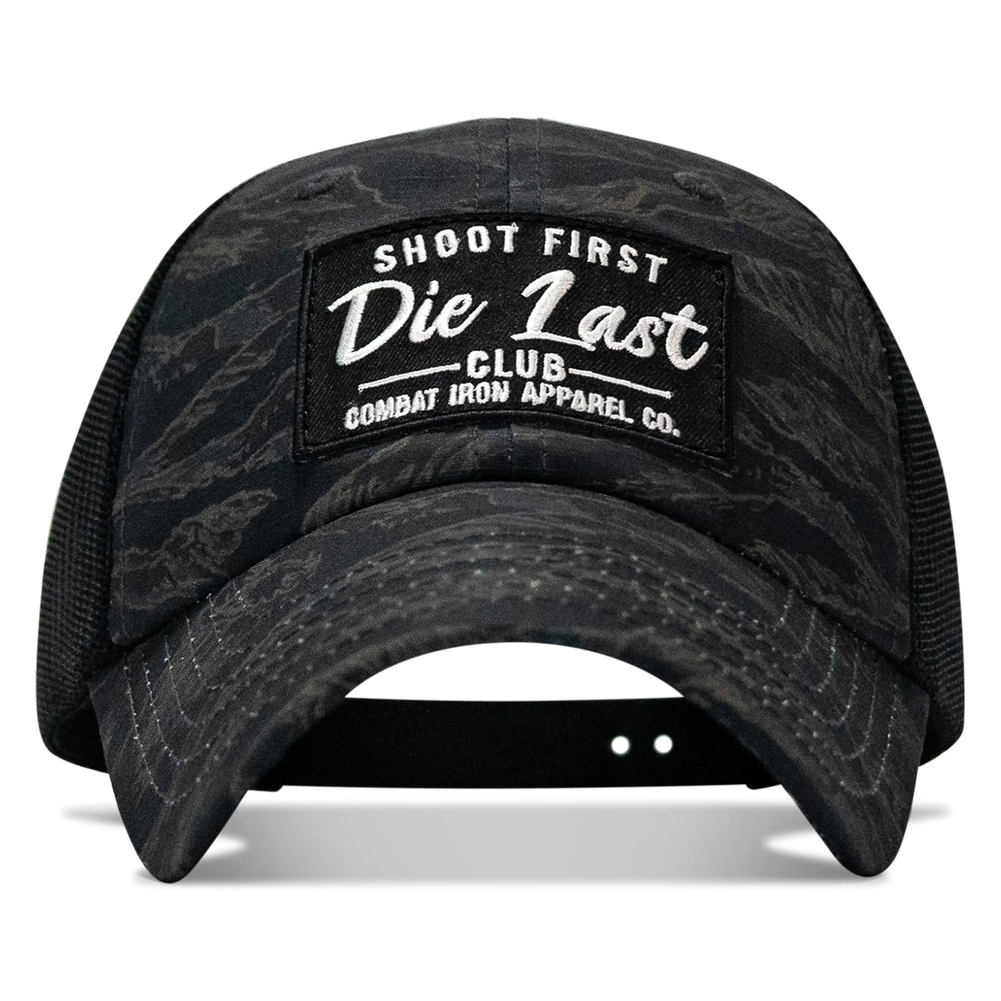 Shoot First. Die Last. Club Patch Tactical Ripstop Mesh Snapback Hat - Image 62