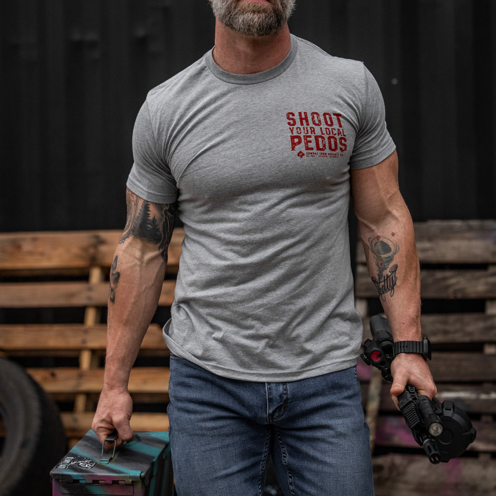 Shoot Your Local Pedos Men's T-Shirt - Image 19