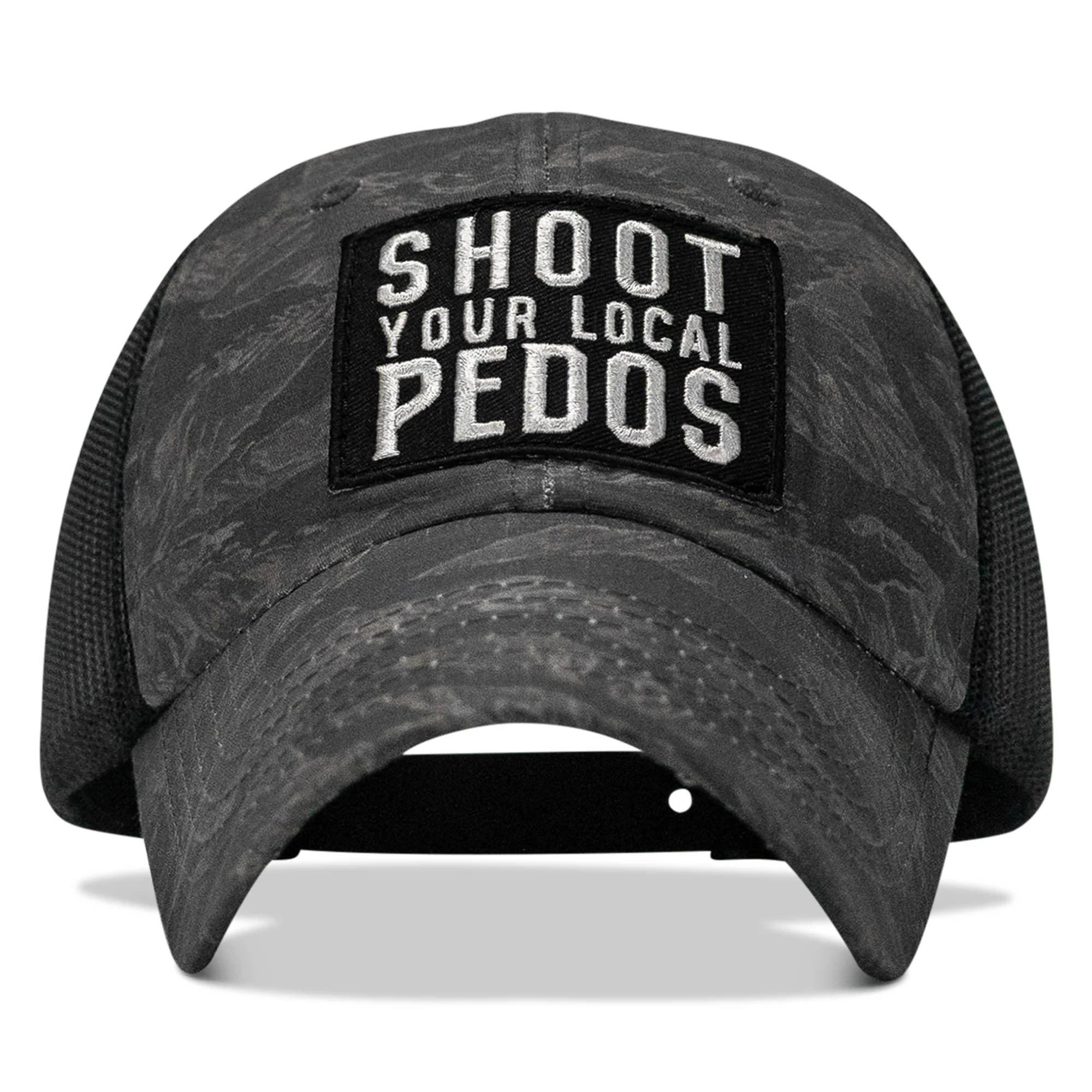 Shoot Your Local Pedos Patch Tactical Ripstop Mesh Snapback Hat - Image 16