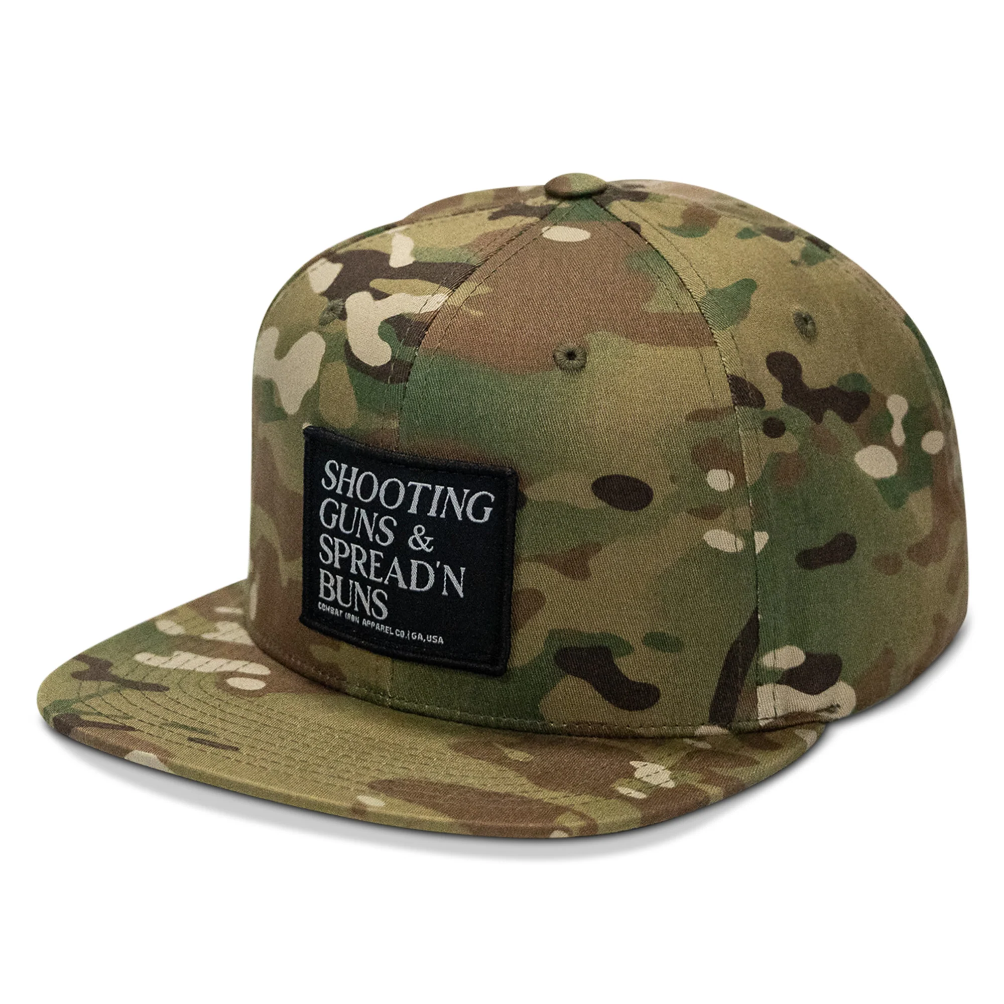 Shooting Guns & Spreadin' Buns Patch Flatbill Hat - Image 32