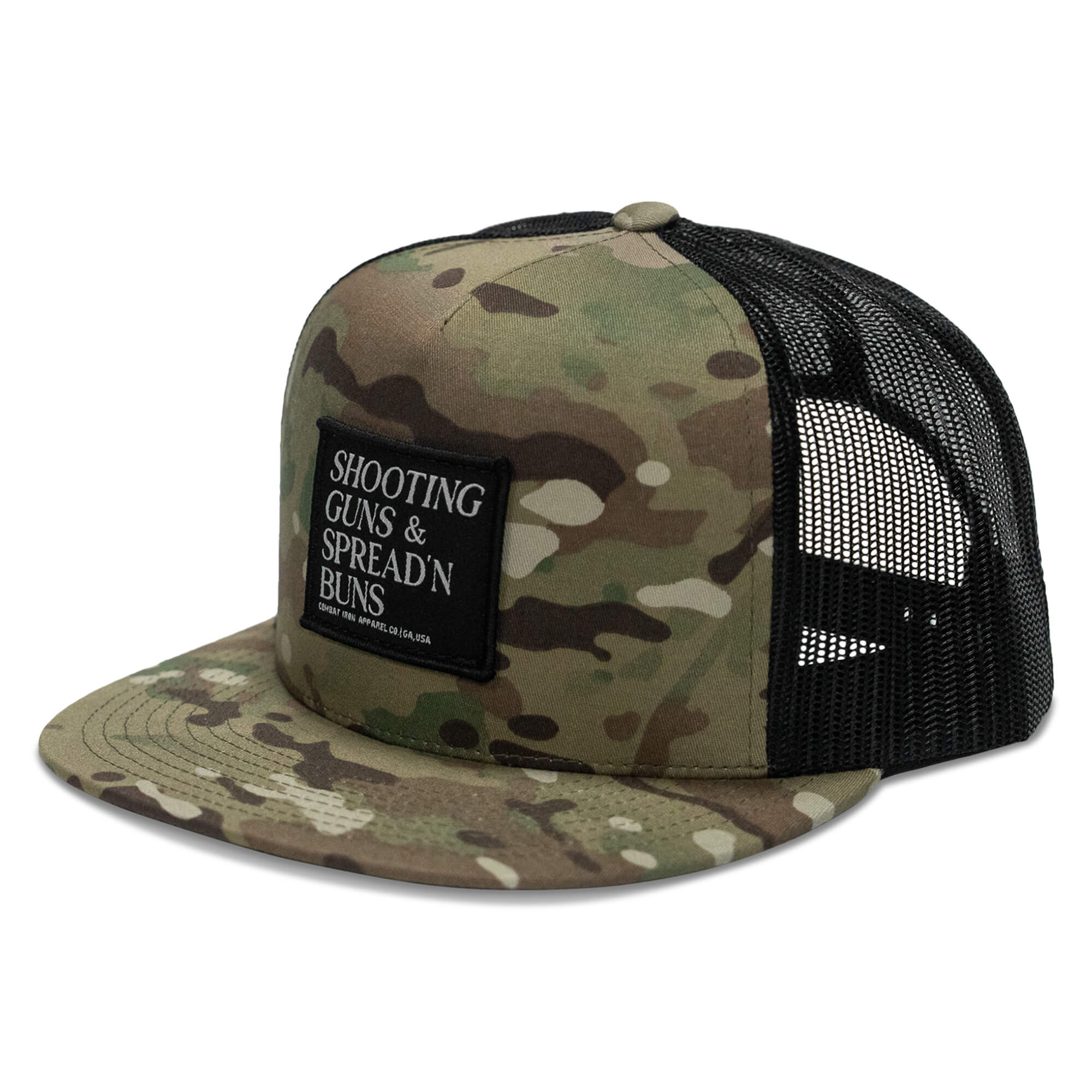 Shooting Guns & Spreadin' Buns Patch Flatbill Hat - Image 8