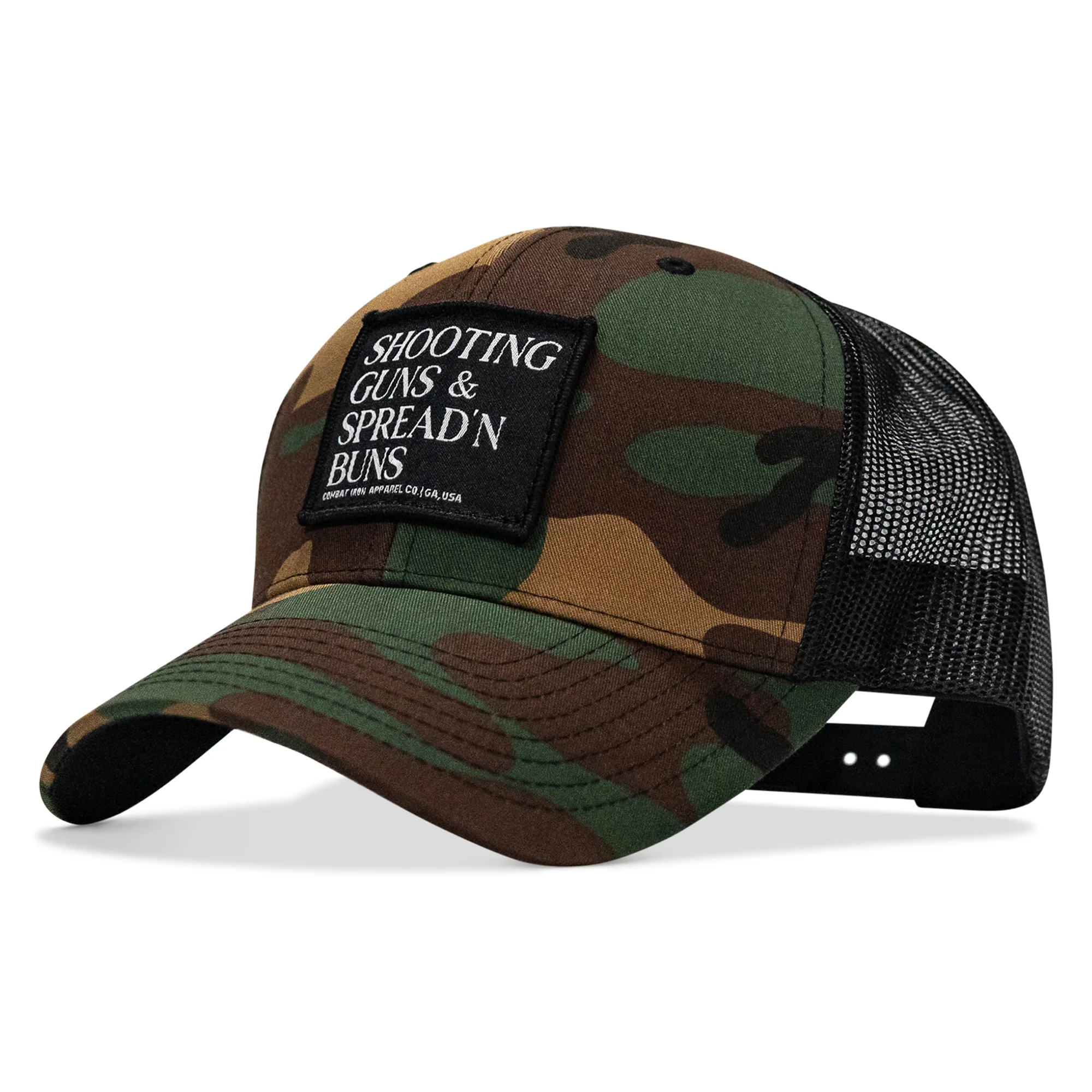 Shooting Guns & Spread'n Buns Patch Snapback Hat - Image 27