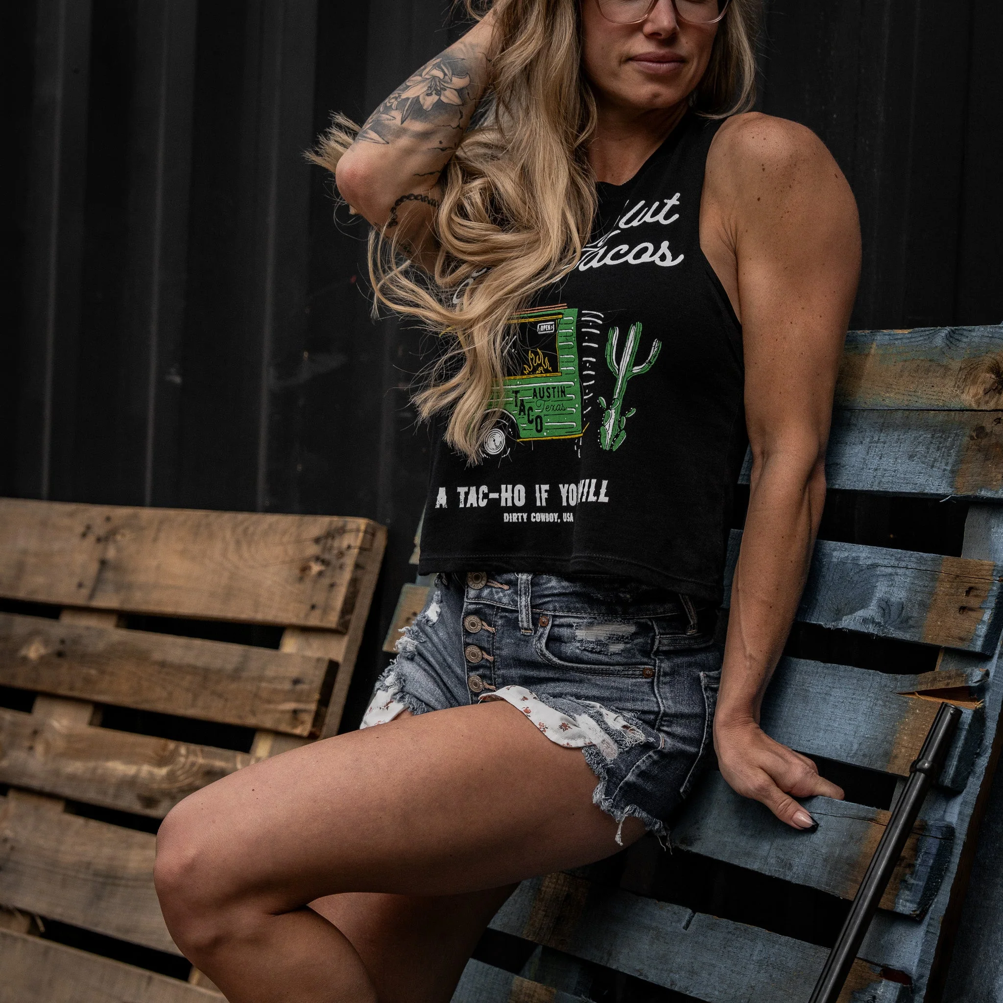 Slut For Taco's Women's Crop Tank Top - Image 7