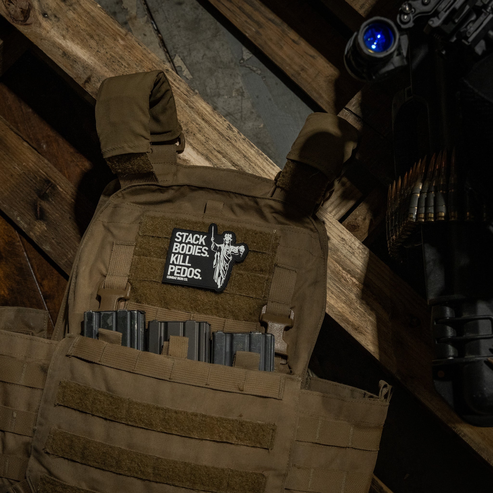 Stack Bodies. Kill Pedos Grim Reaper PVC Patch - Image 3