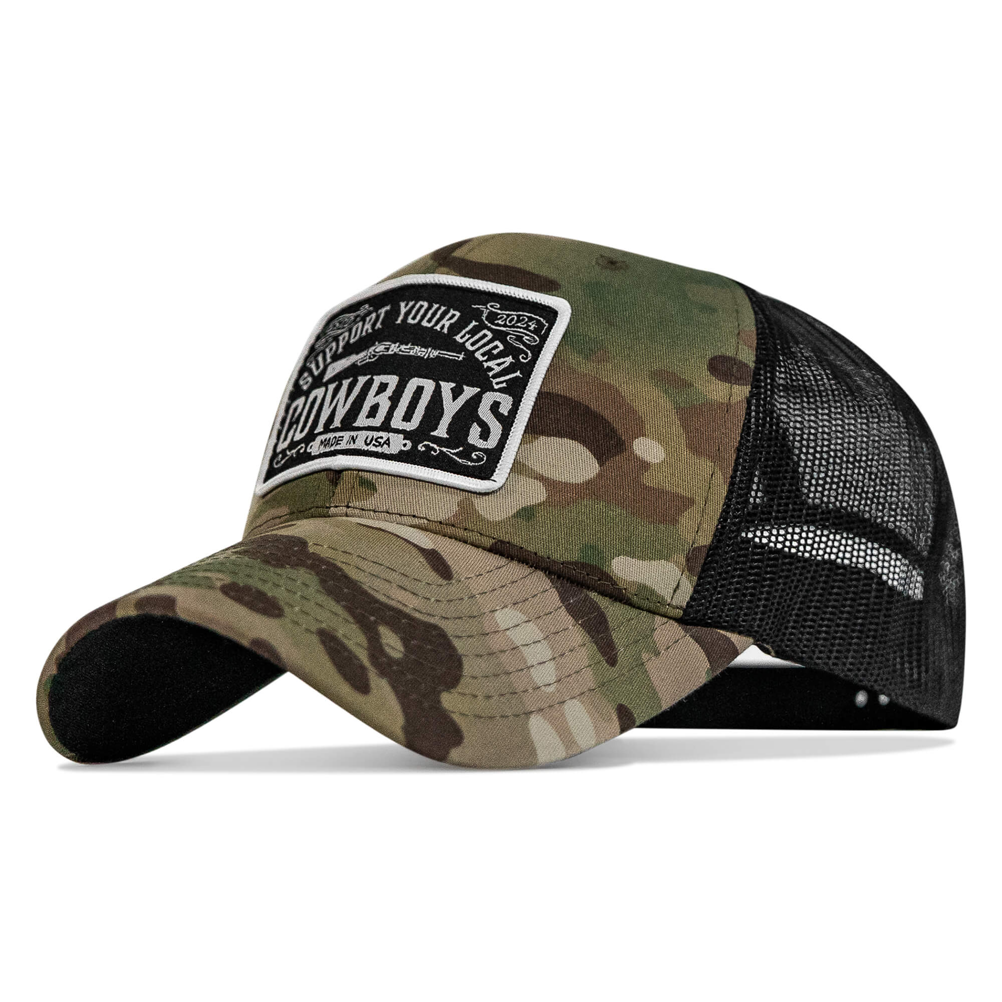Support Your Local Cowboys Patch Snapback Hat - Image 19