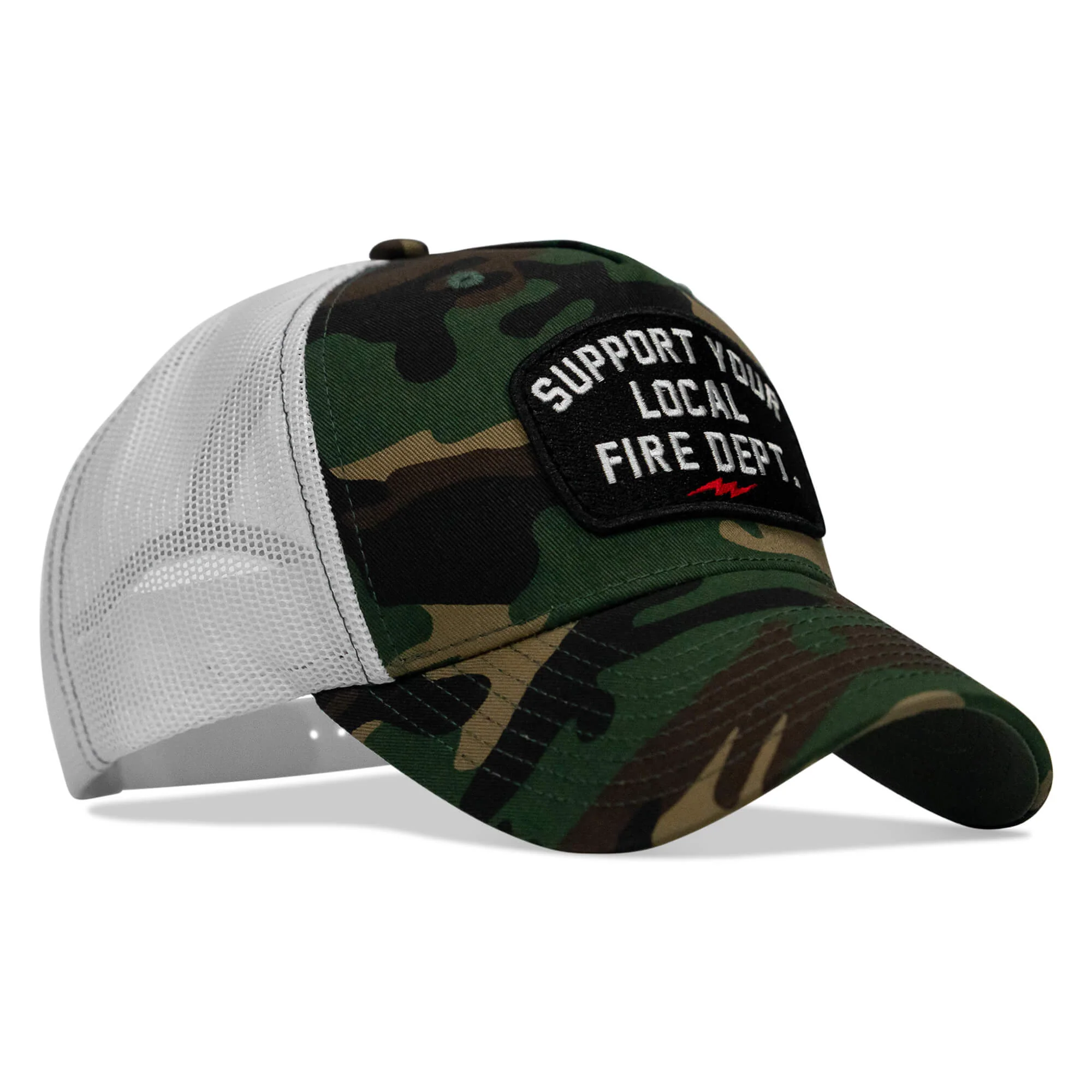 Support Your Local Fire Dept. Patch Snapback Hat - Image 14