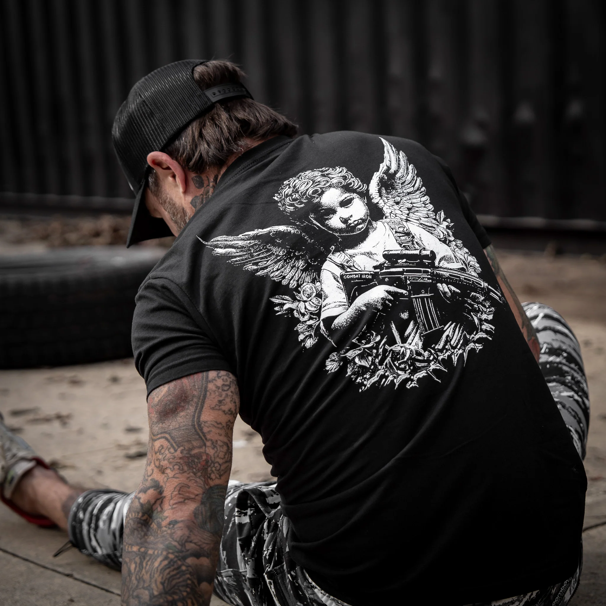 The Armed Guardian Angel Men's T-Shirt - Image 9