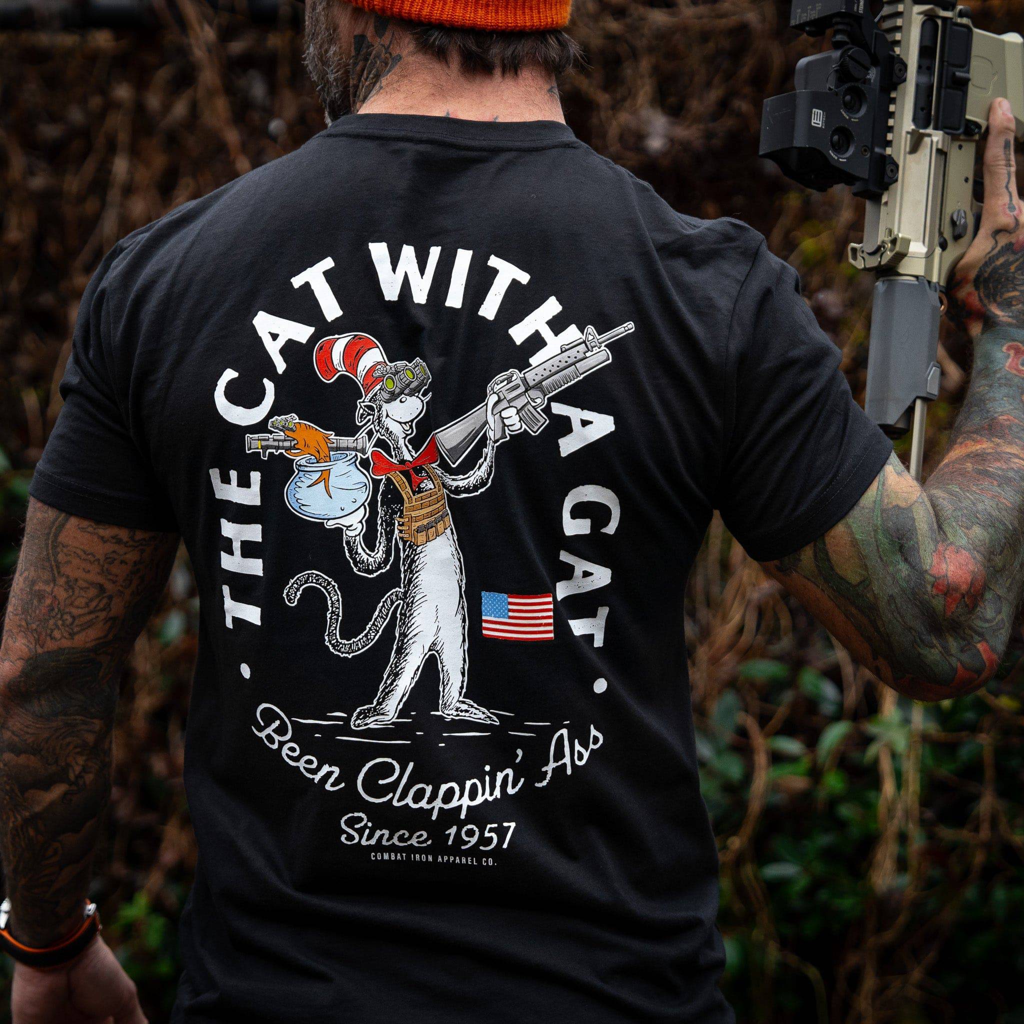 The Cat With A Gat Remix Men's T-Shirt - Image 3